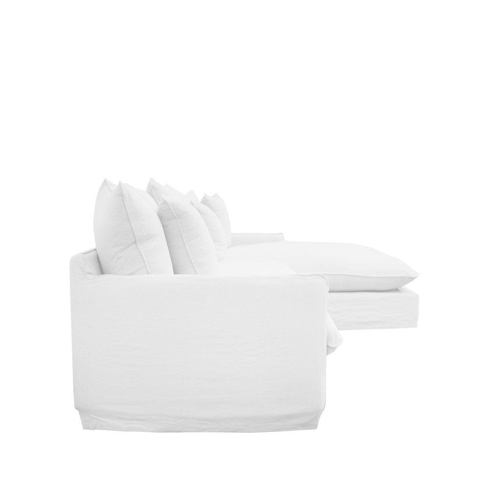 Lotus Modular Right Hand Sofa - White
