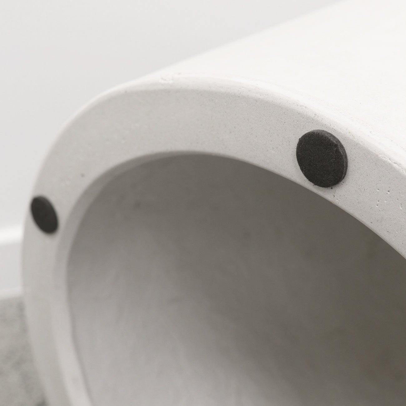 Mushroom Concrete Stool/ Side Table White