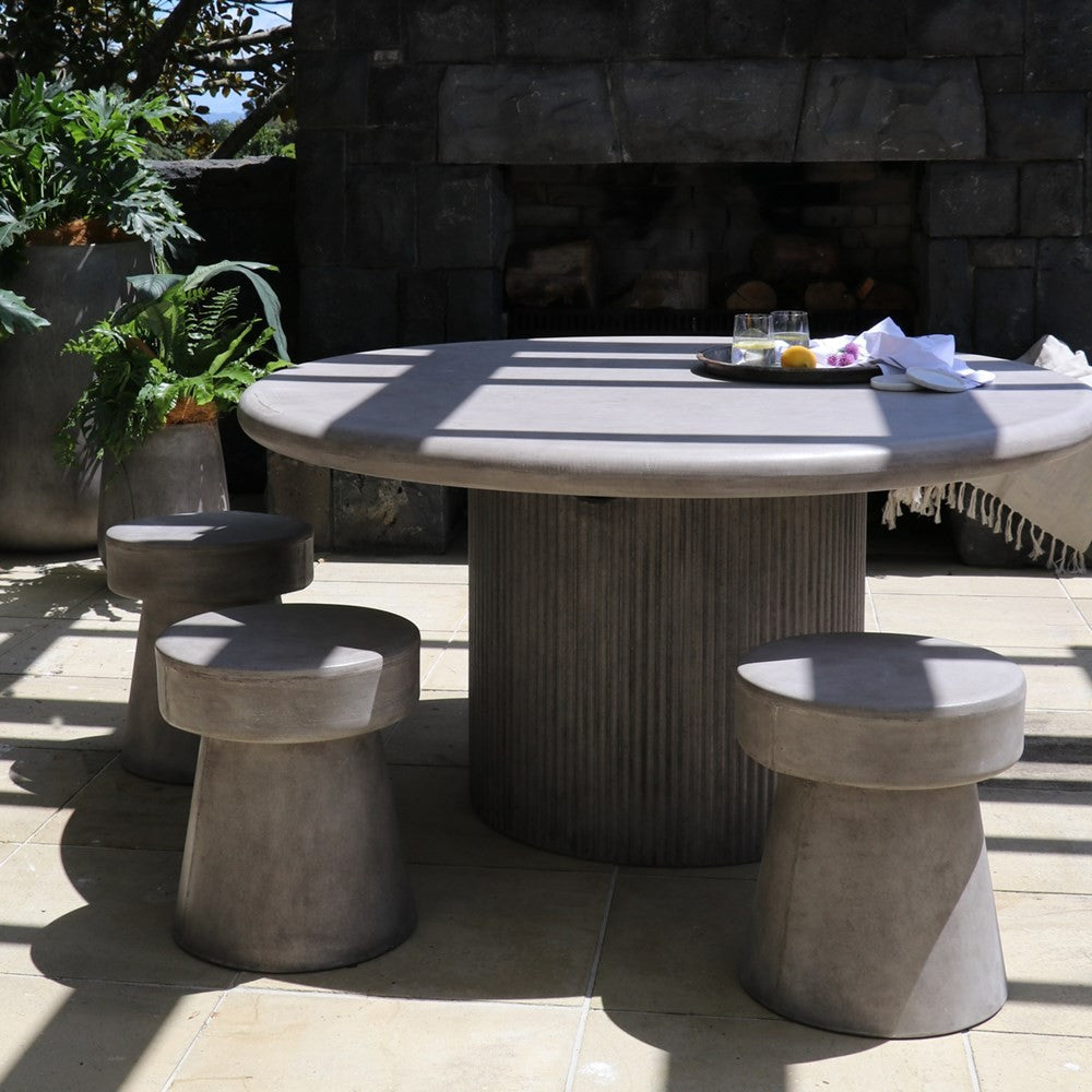 PATRAS ROUND CONCRETE TABLE GREY