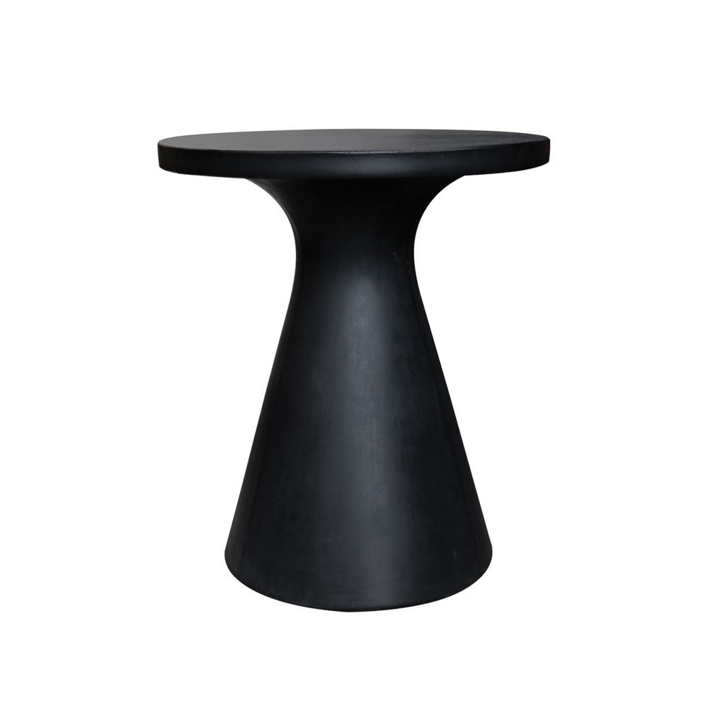 12025 Corfu Concrete Pedestal Table Black