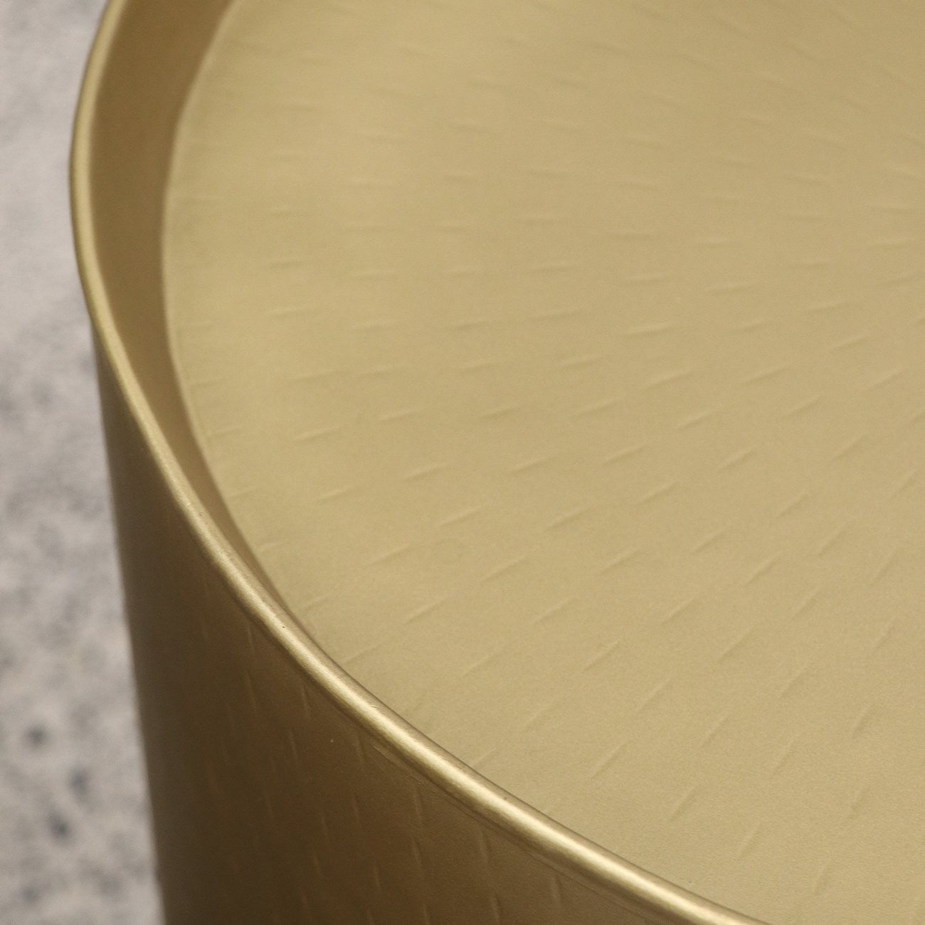 13101 Eaton Drum Side Table Brass Close2
