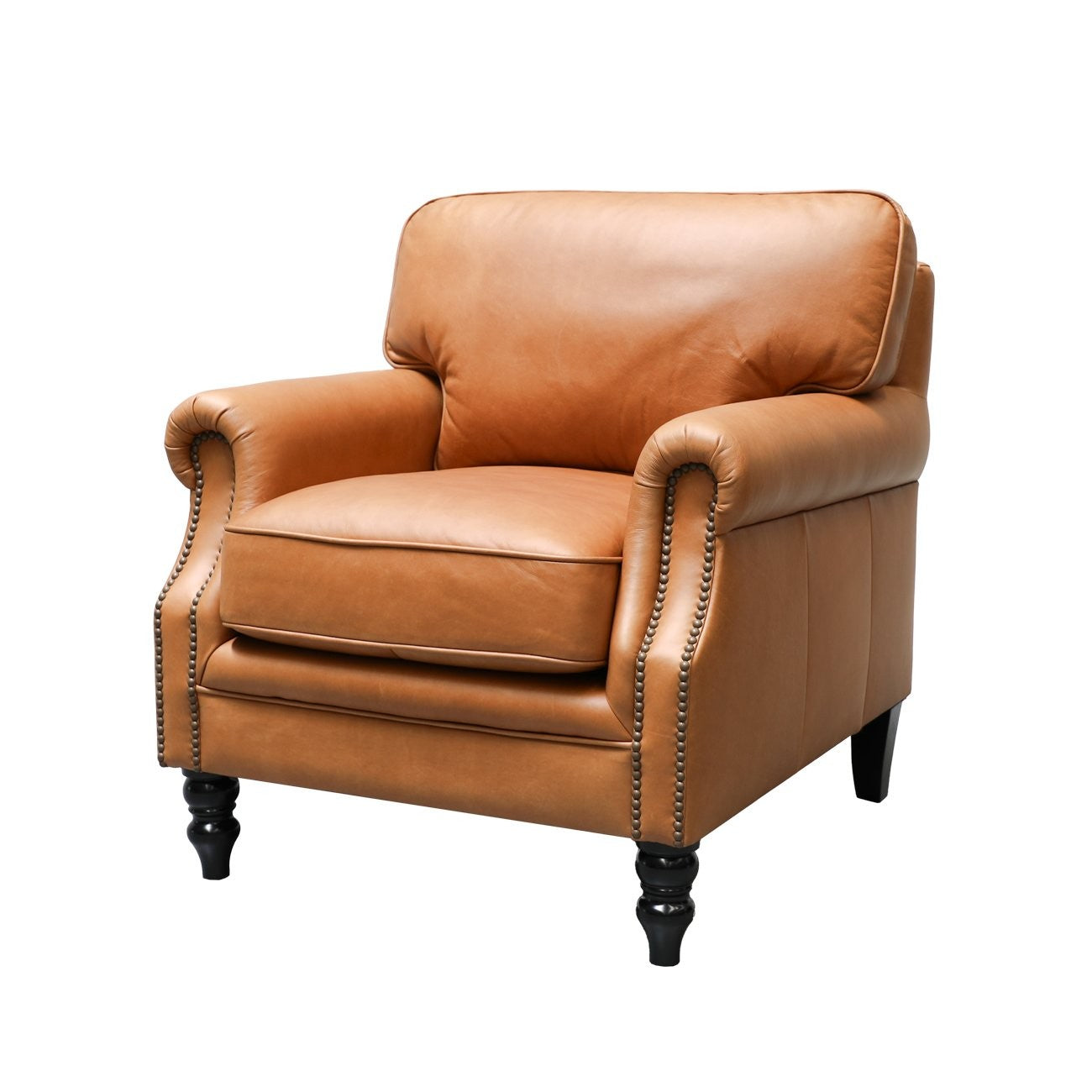 13387 Brunton Armchair Camel Angle