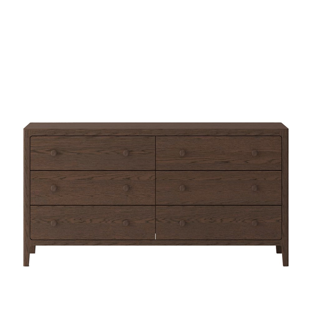 Lunde Walnut Six Drawer Chest