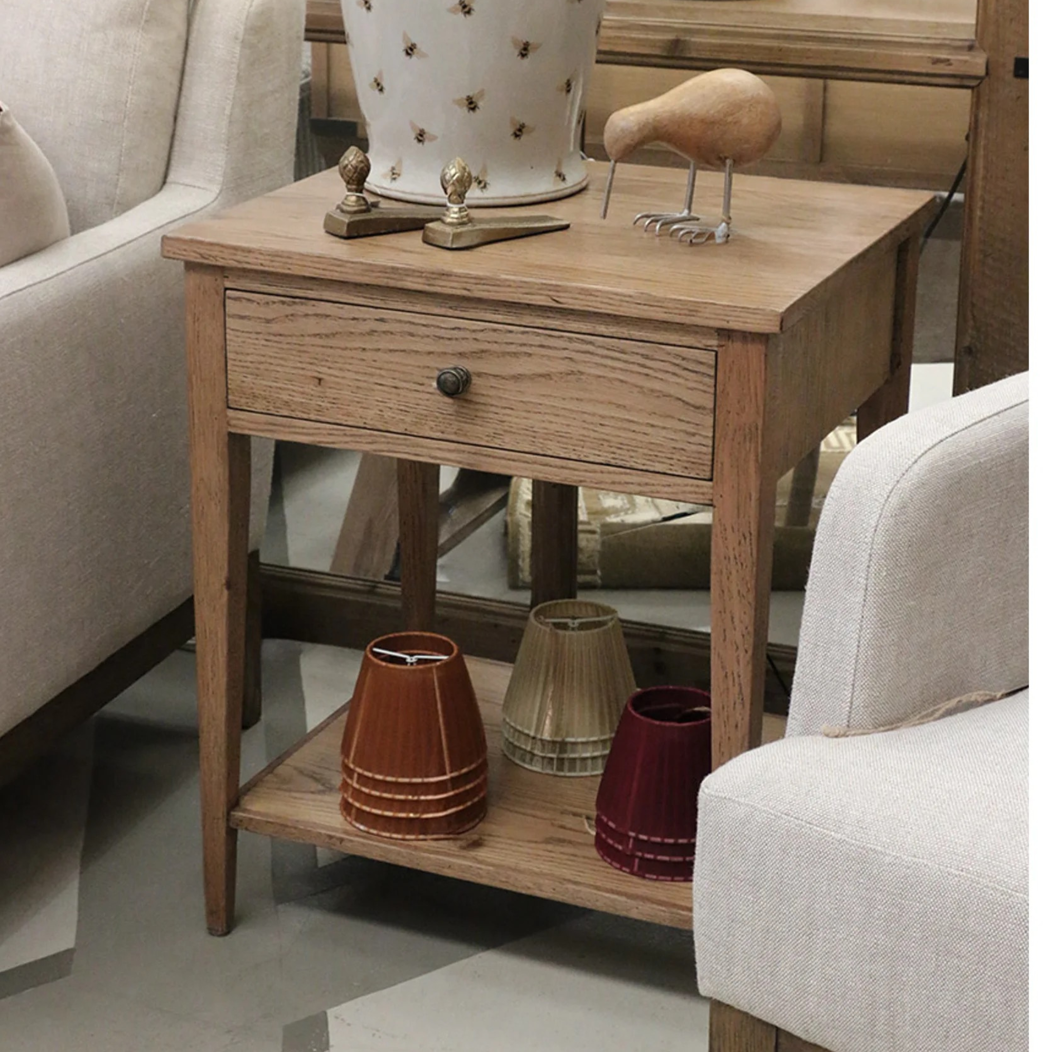 Riviera Solid Oak Bedside Table