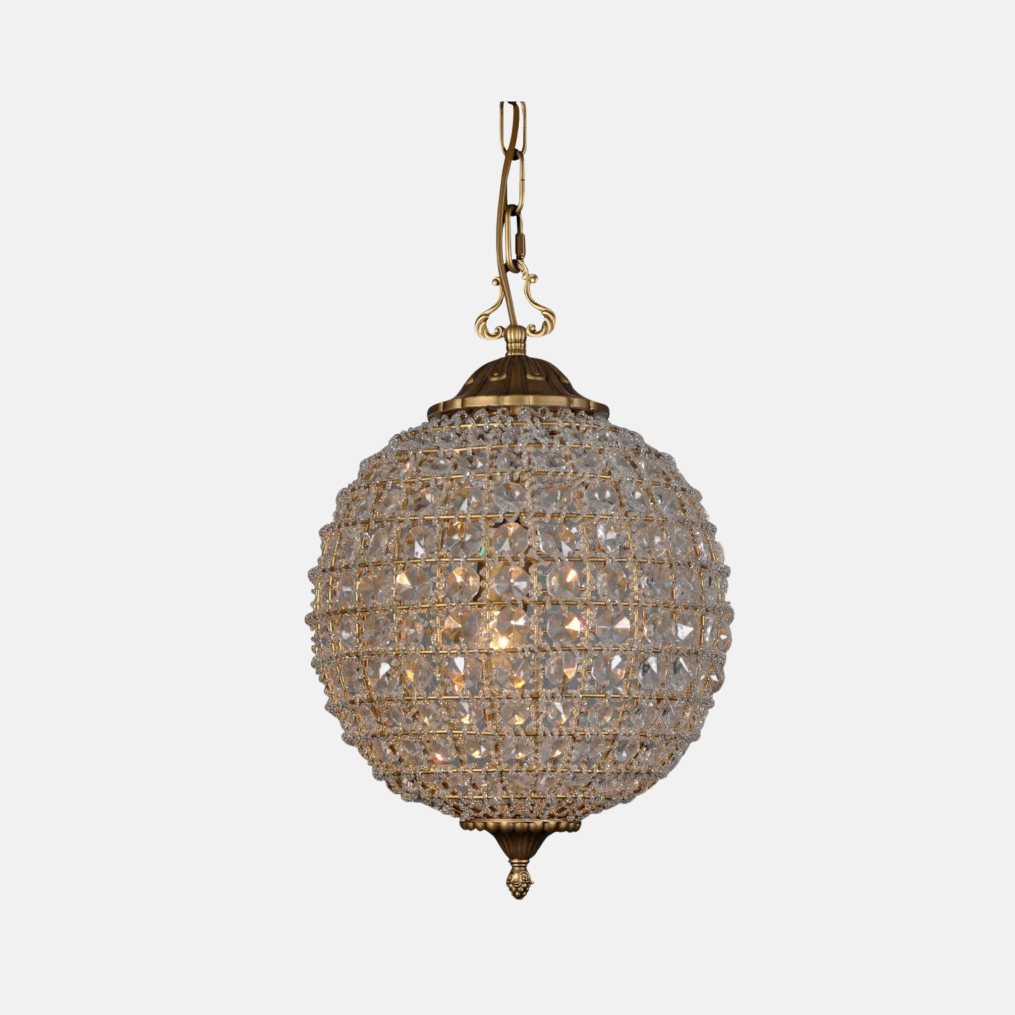 Antique Gold Orb Chandelier