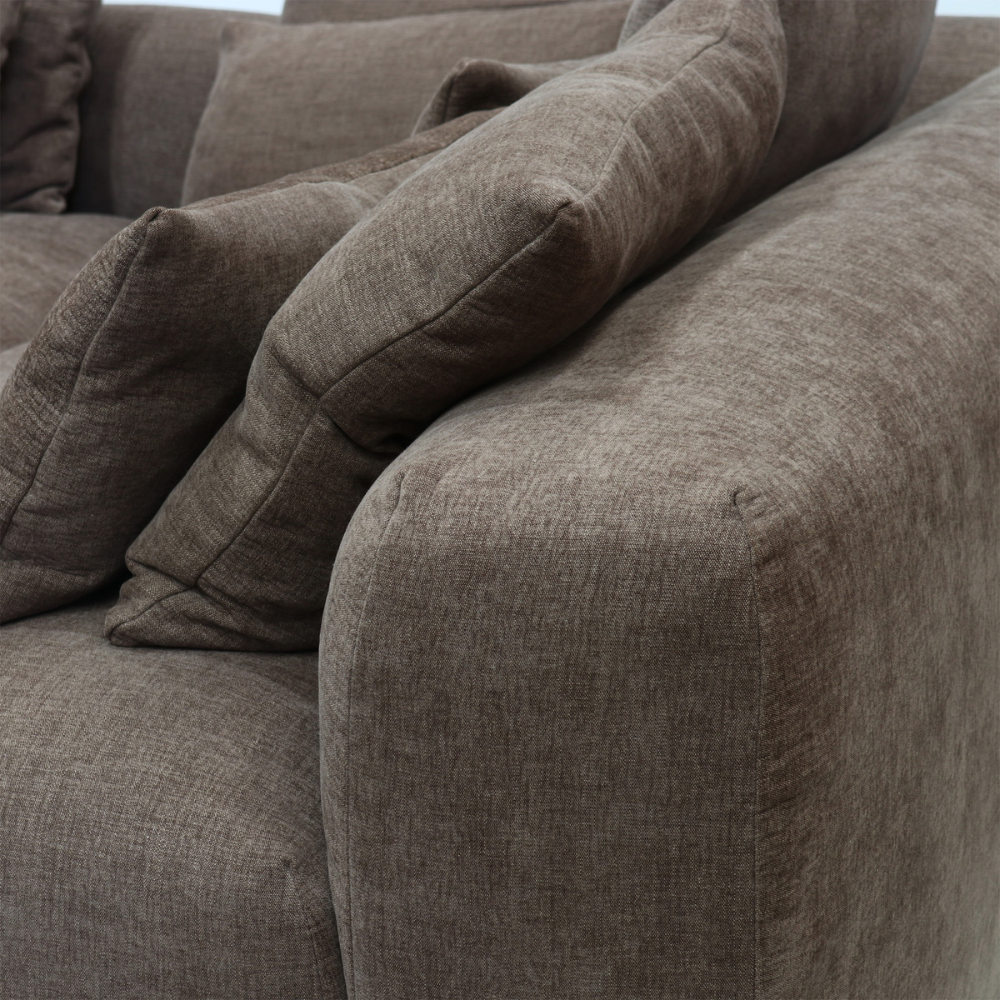 Haven Chaise Sofa - Brownie