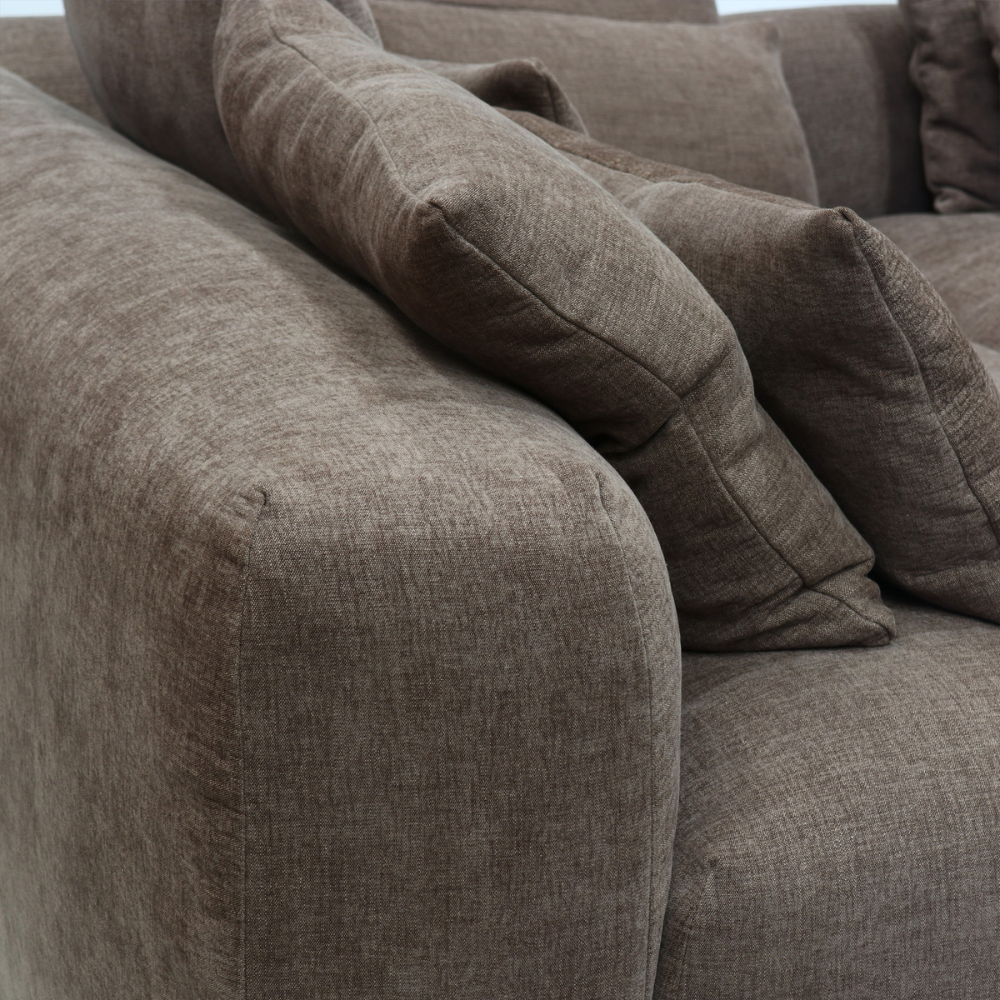 Haven Chaise Sofa - Brownie