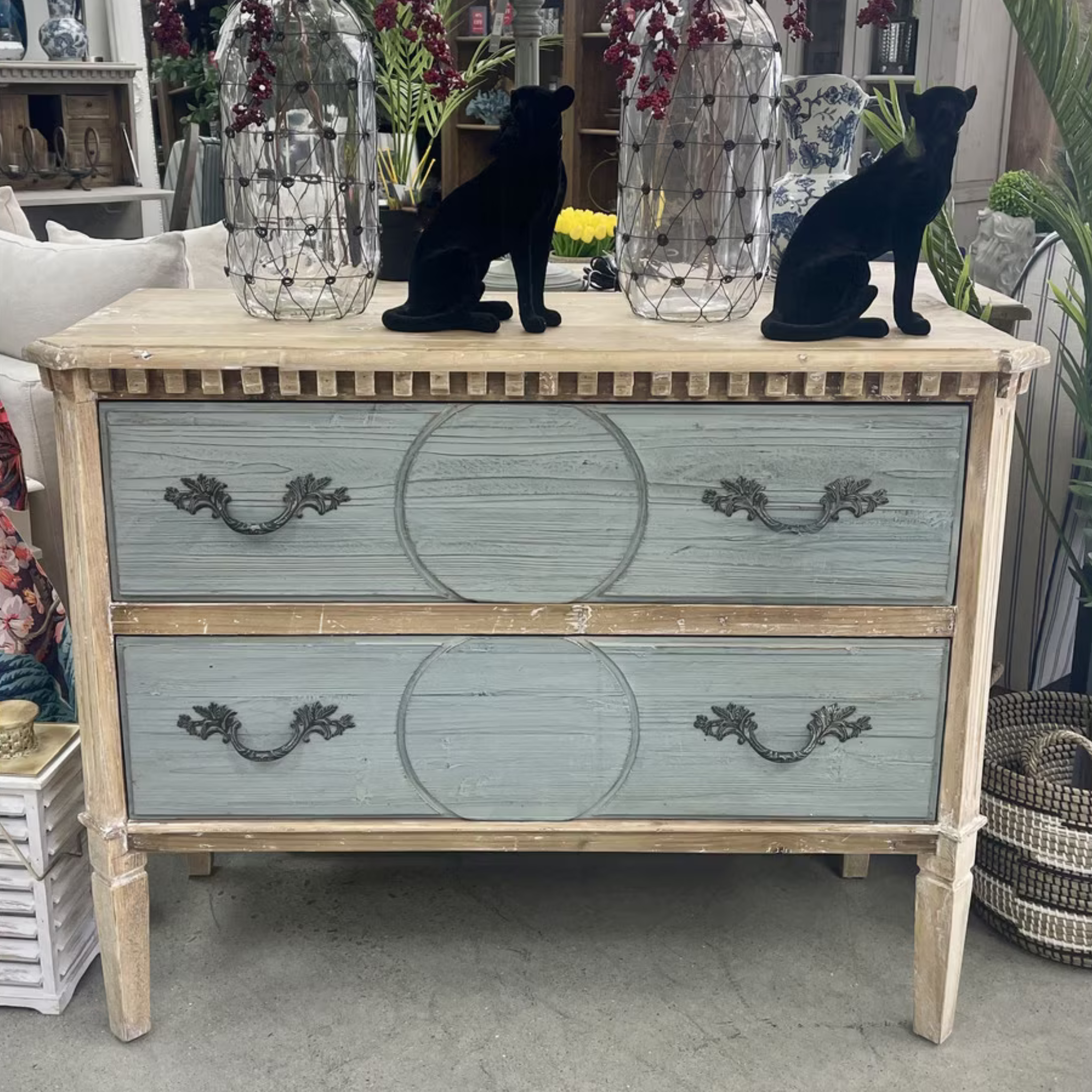 Sea Salt Blue 2 Drawer Chest