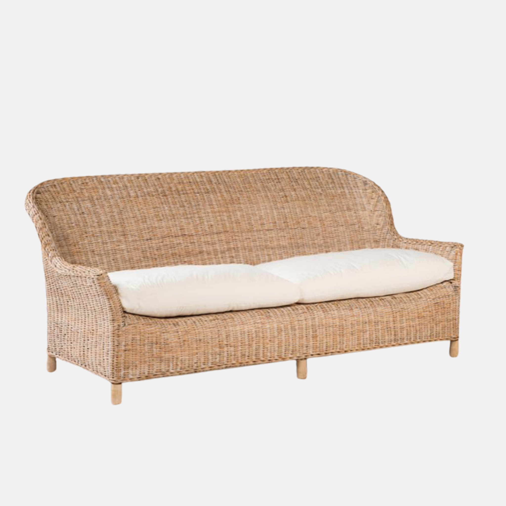 Gable Rattan Sofa - Whitewash