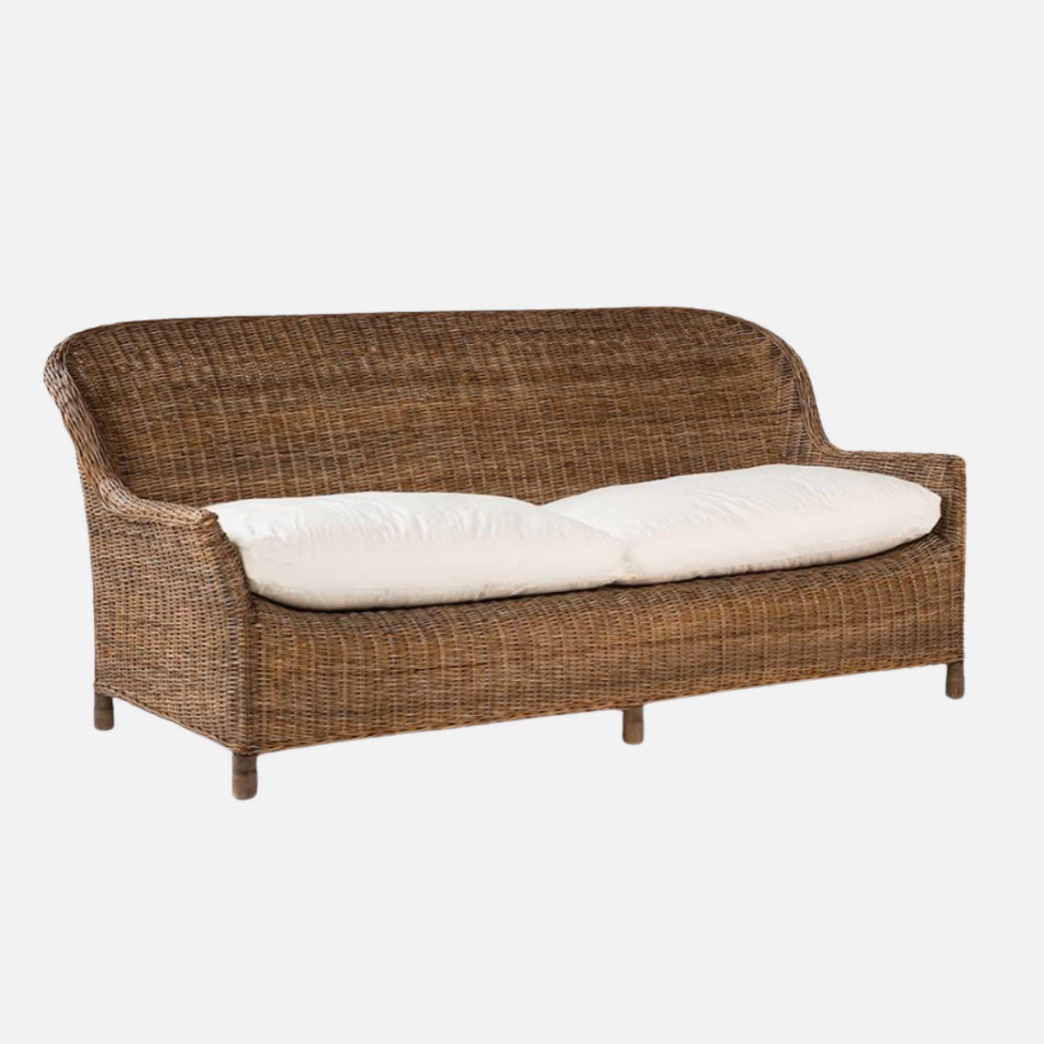Gable Rattan Sofa - Pepper
