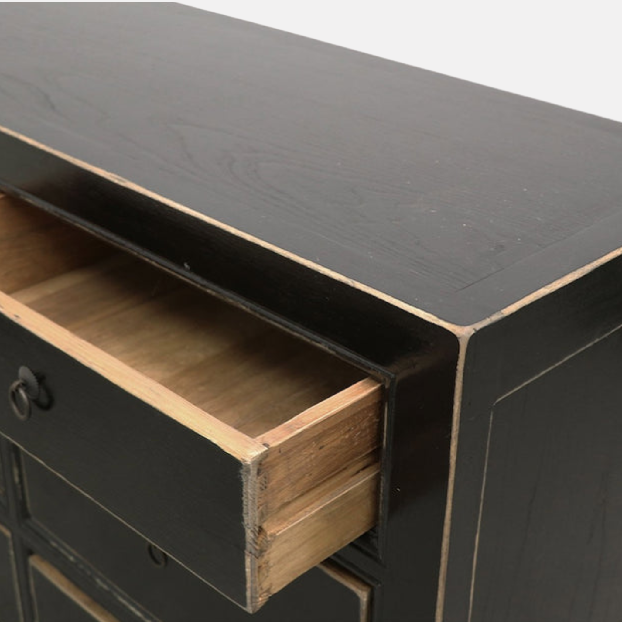 Oriental Dresser 6 Drawer - Black