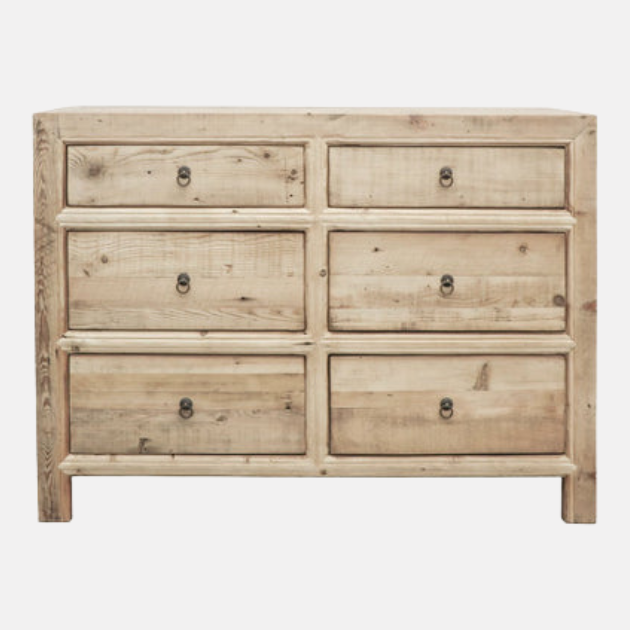 Oriental Dresser 6 Drawer - Natural