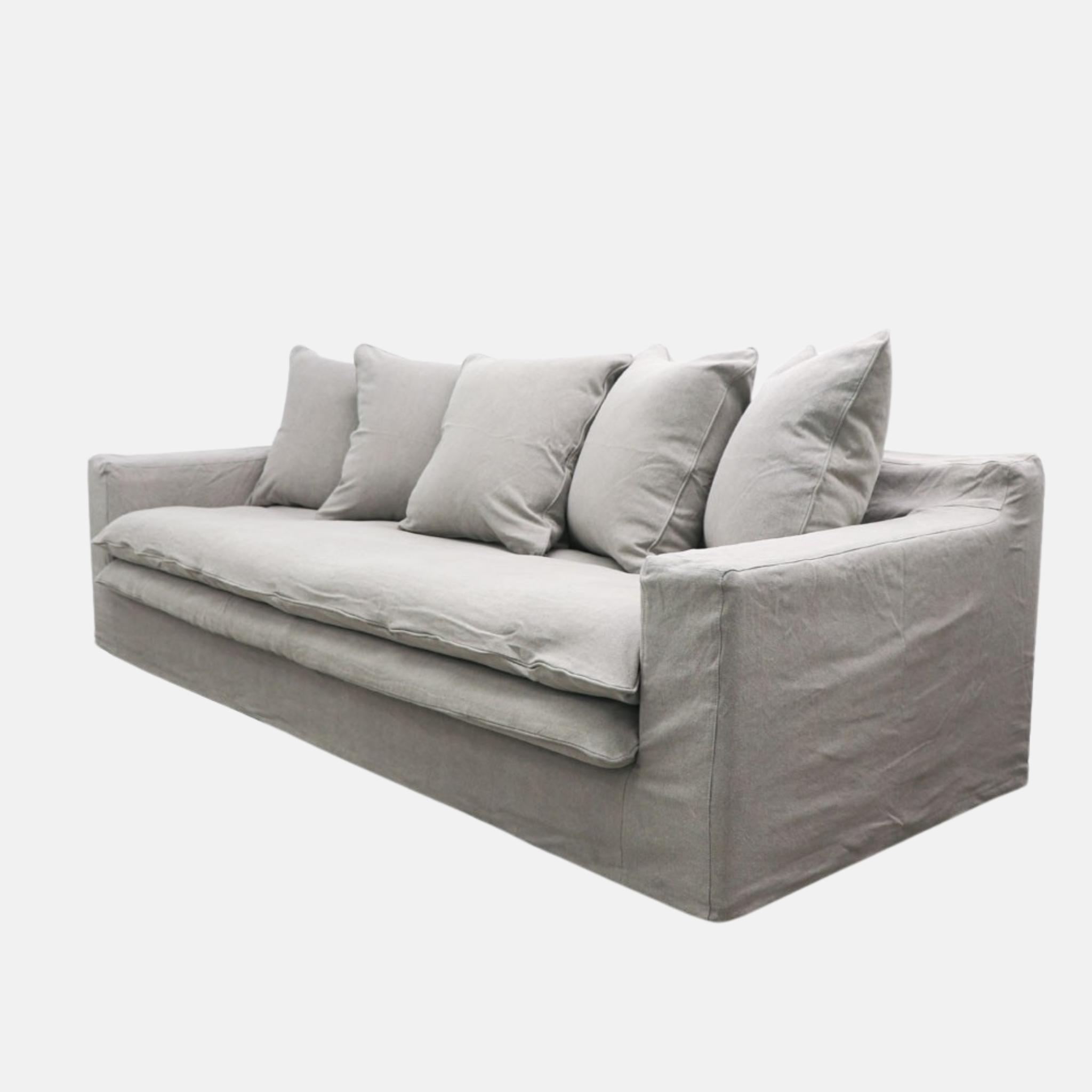 Kelly 3 Seater Slip Cover Sofa - Grey