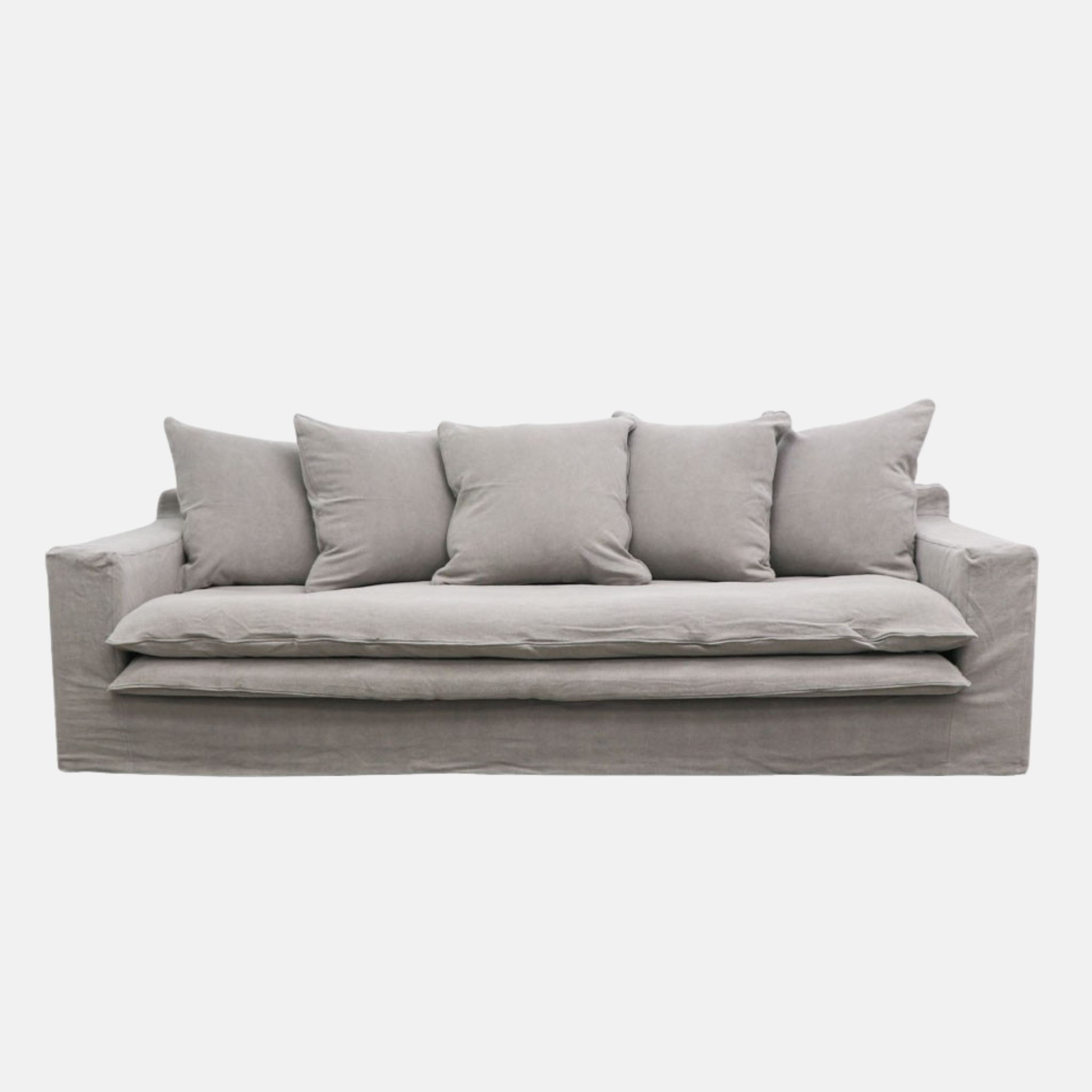 Kelly 3 Seater Slip Cover Sofa - Grey
