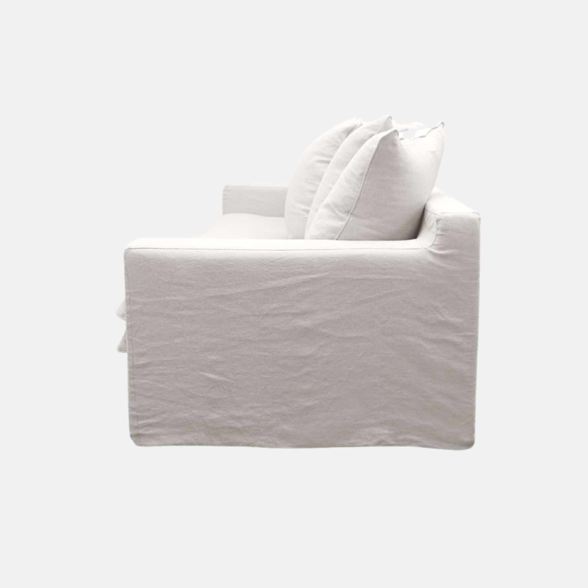 Kelly 3 Seater Slip Cover Sofa - White