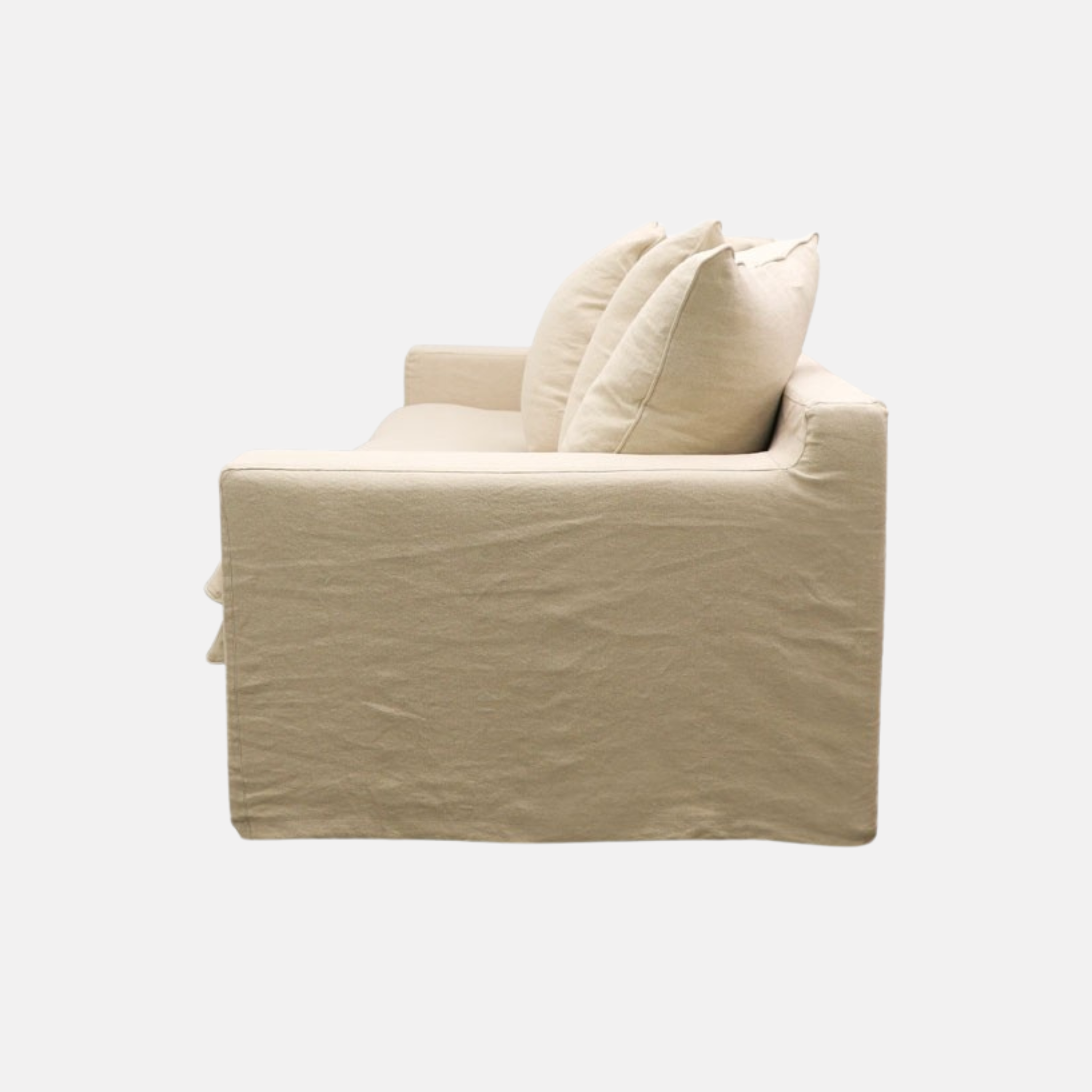 Kelly 3 Seater Slip Cover Sofa - Oatmeal