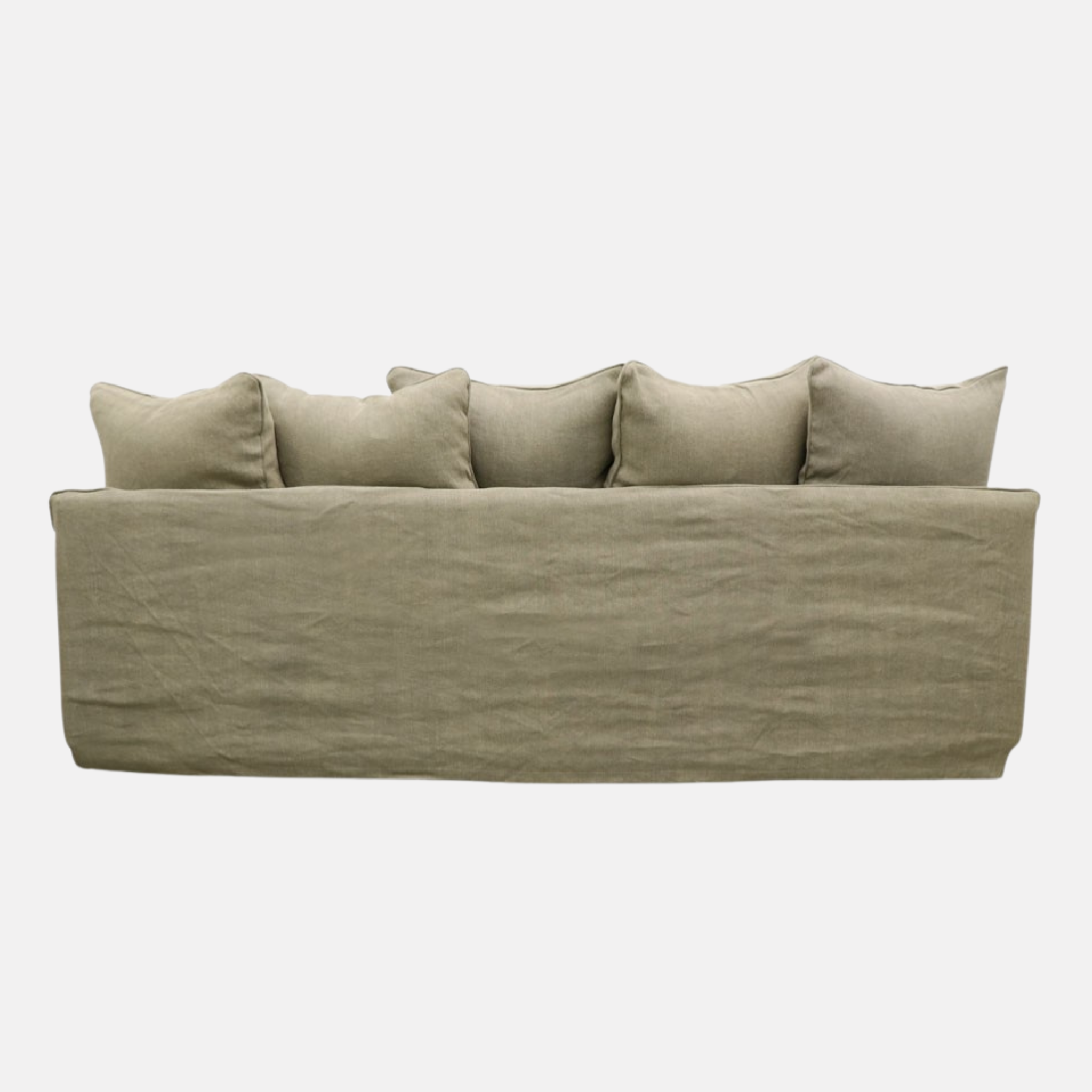 Lotus 3 Seater Slip Cover Sofa - Khaki