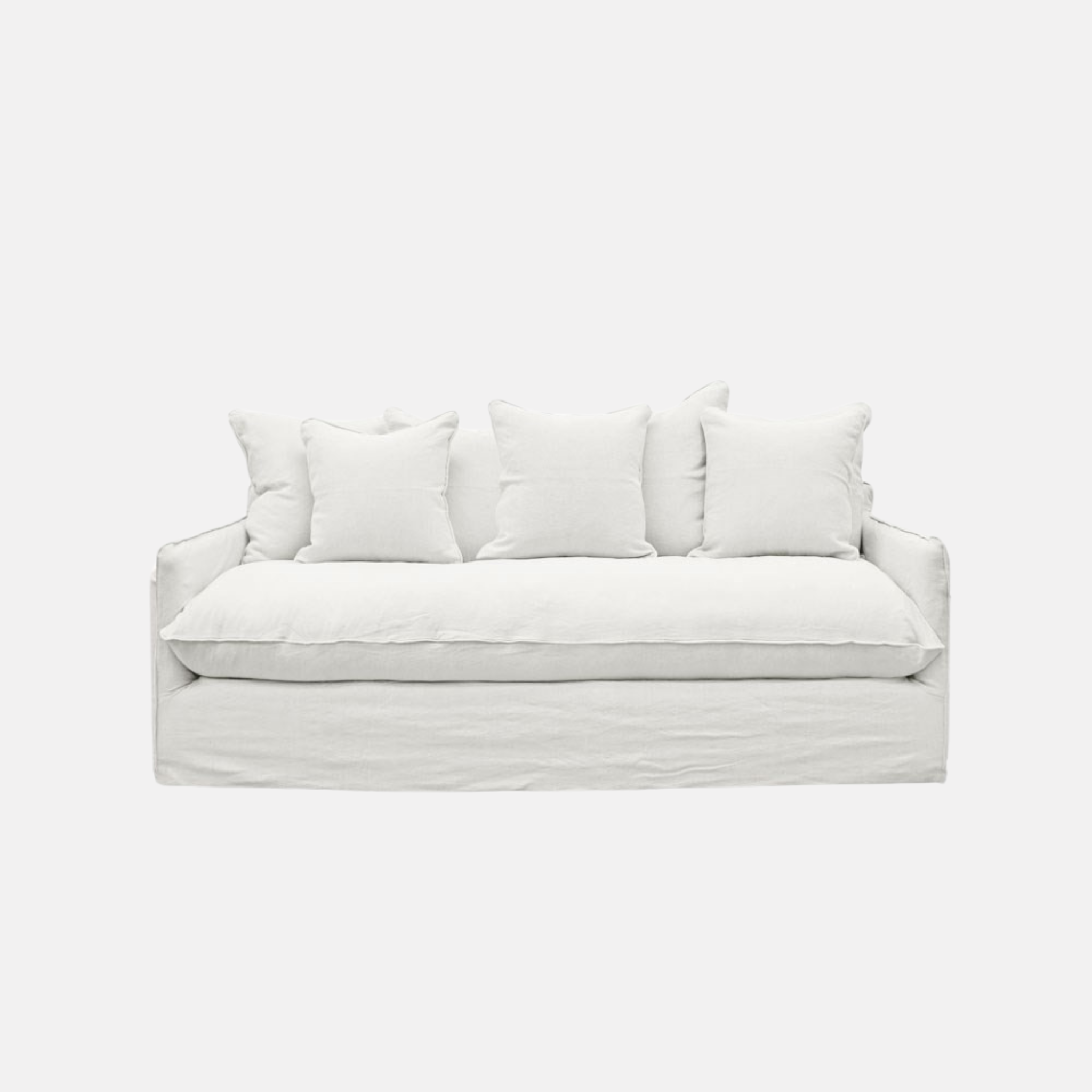 Lotus 2 Seater Slip Cover Sofa - White