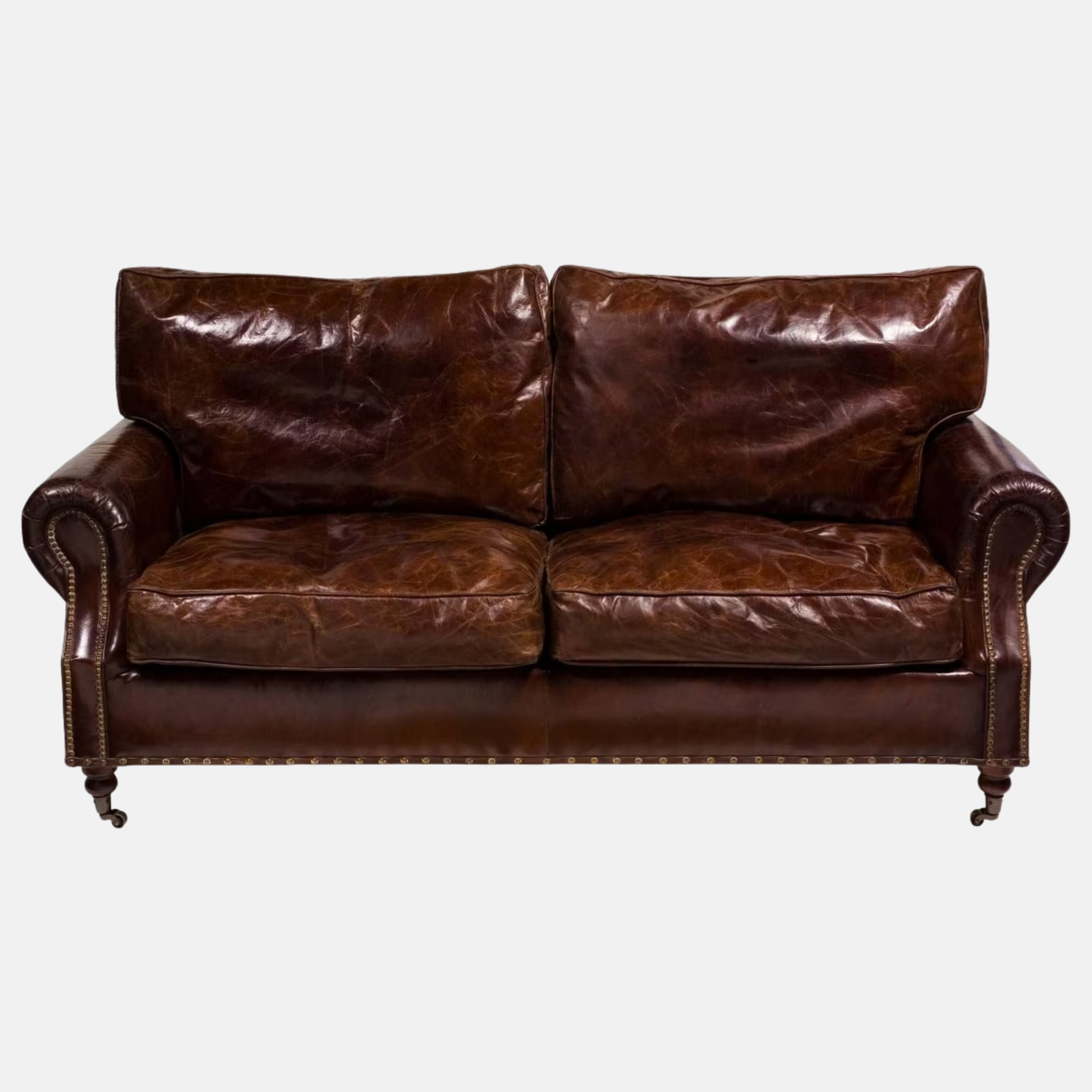 Kent Rolled Arm Sofa - Vintage Cigar