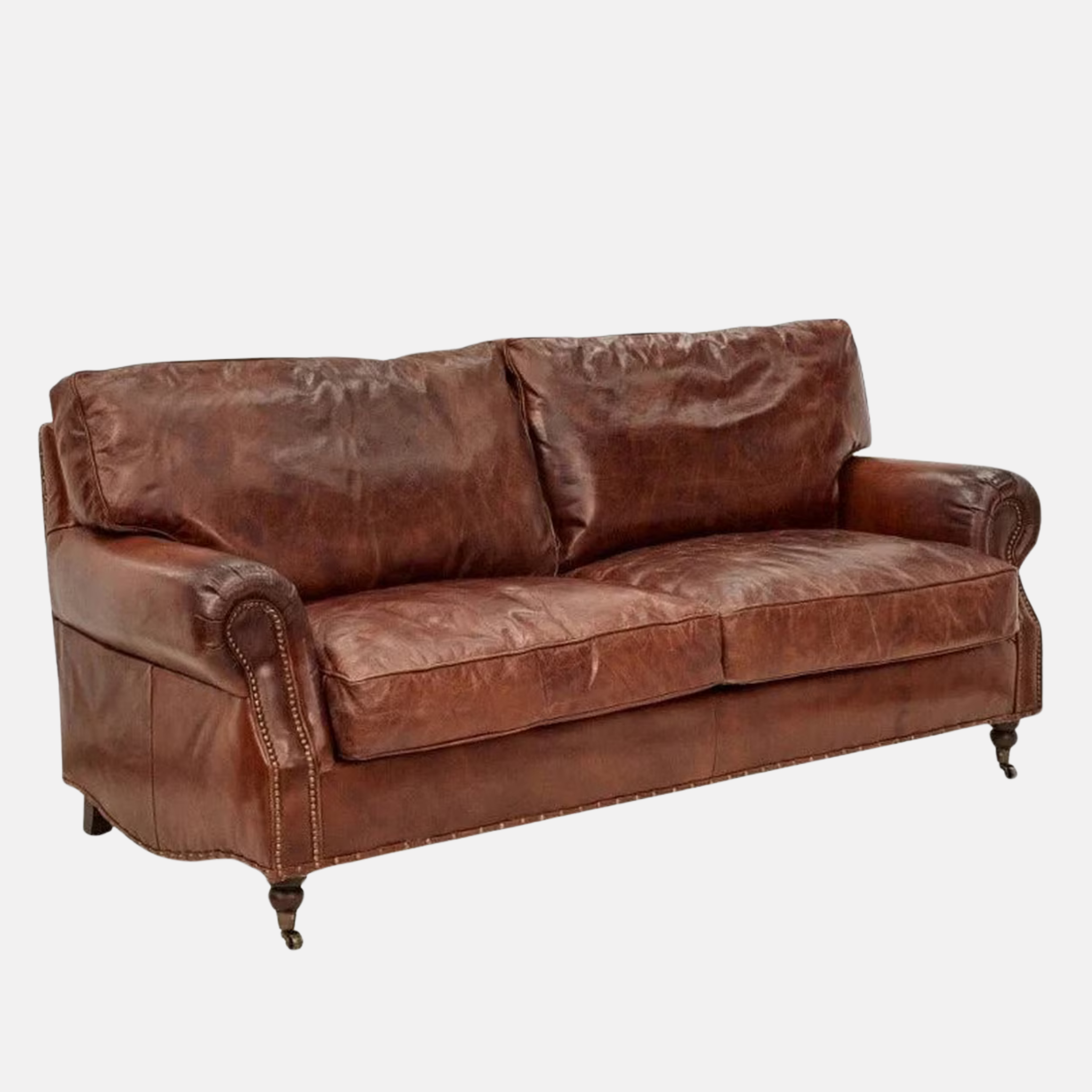 Kent Rolled Arm Sofa - Vintage Cigar