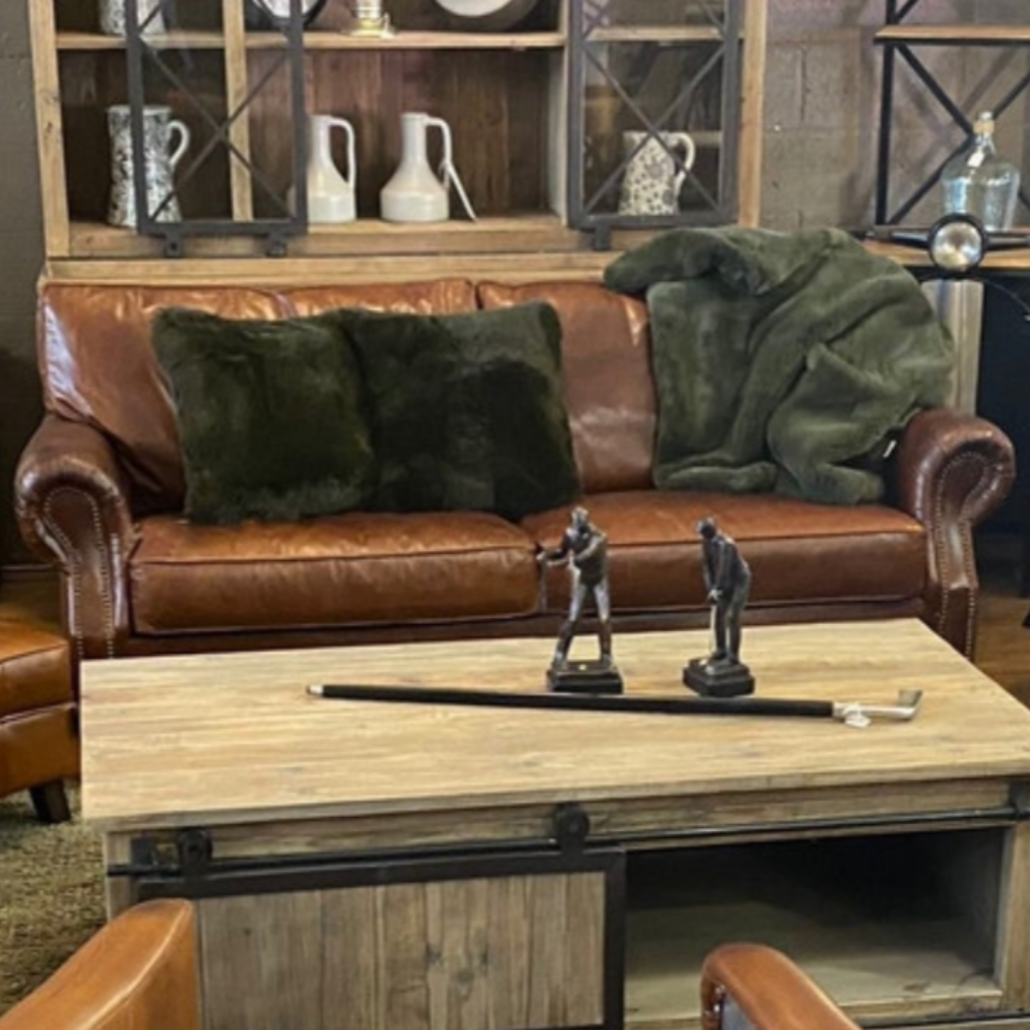 Kent Rolled Arm Sofa - Vintage Cigar