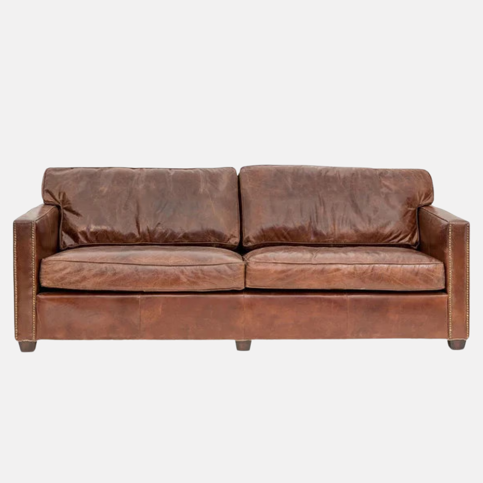 Mason Leather Sofa - Vintage Cigar