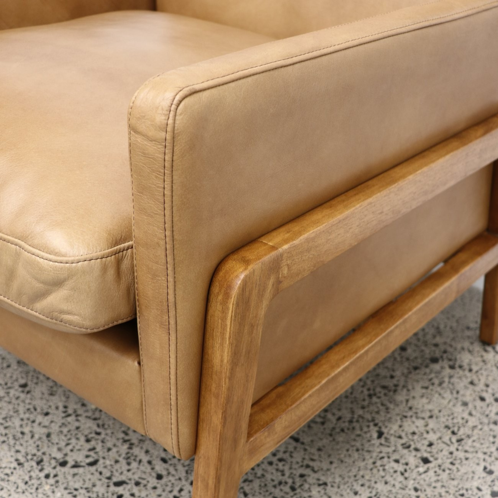Sawyer Leather Sofa - Tan