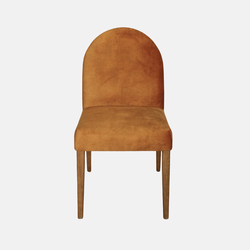 Costa Dining Chair – Cognac Velvet