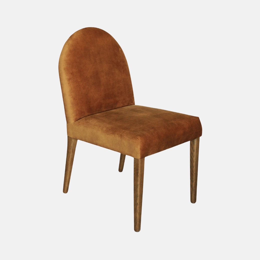 Costa Dining Chair – Cognac Velvet