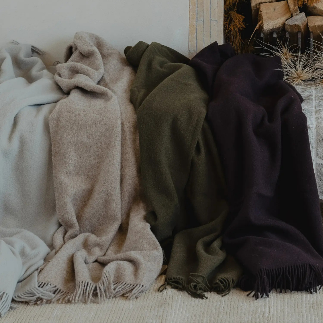 Nevis 100% NZ Lambswool Throw - Blackbury