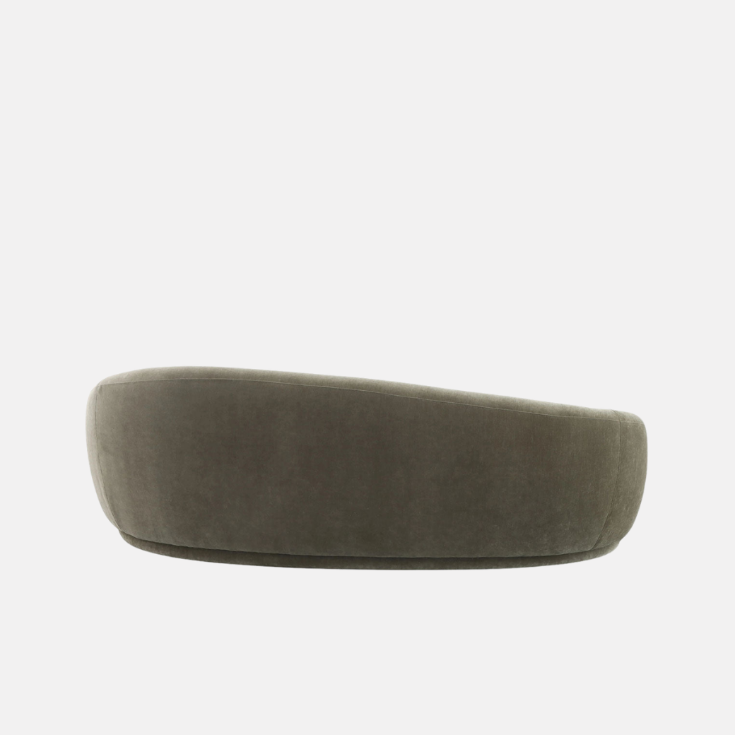 Velma Curved Sofa - Moss Velvet