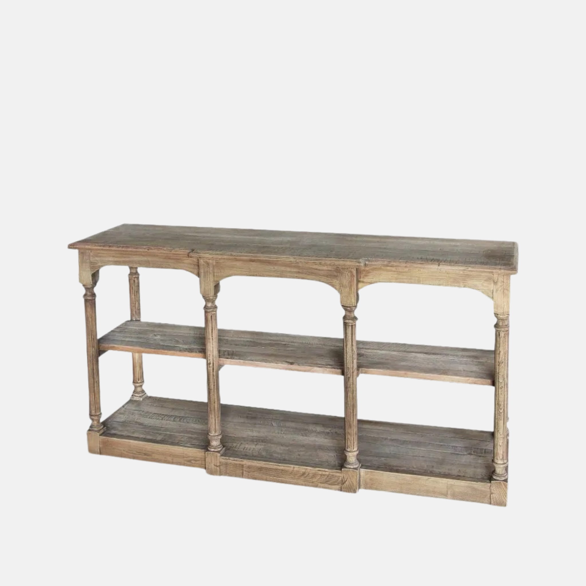 Breakfront Hall Table Reclaimed Oak