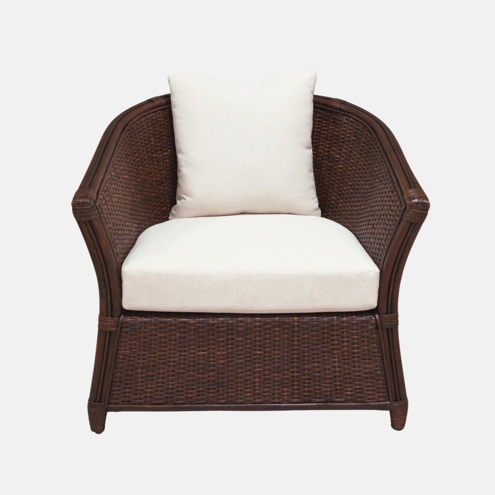 Amara Plantation Rattan Armchair - Chocolate