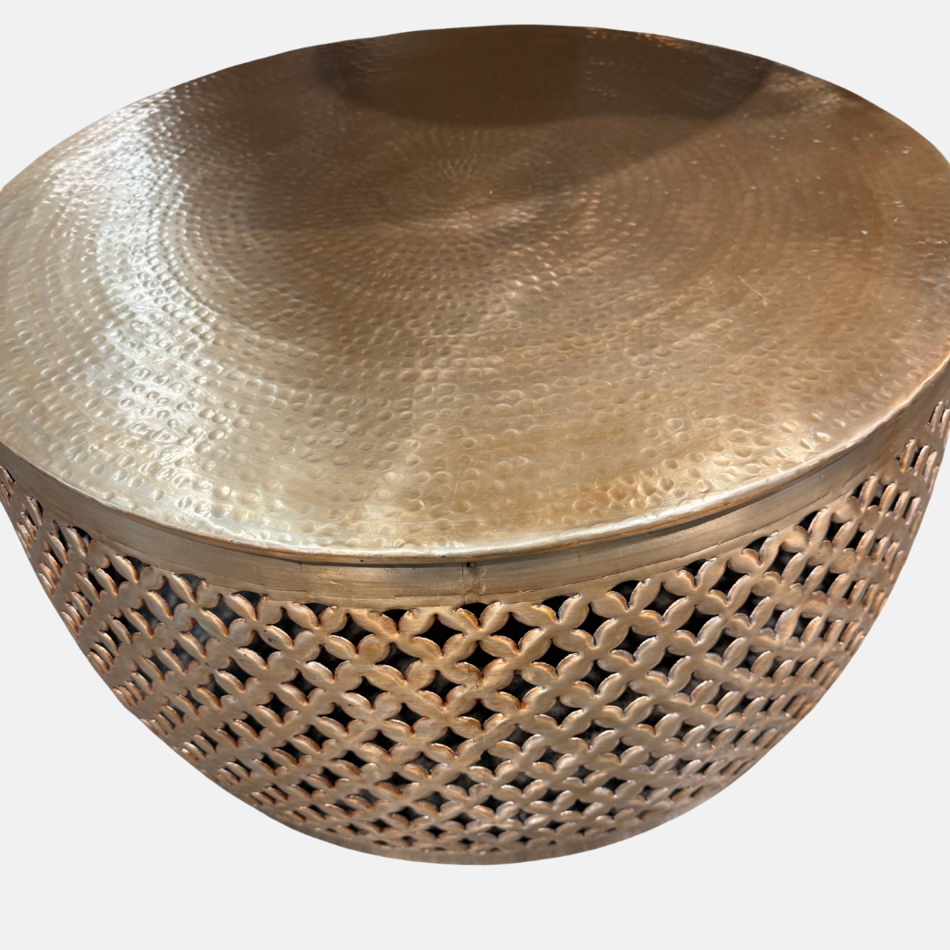Amara Cutwork Coffee Table – Pale Gold