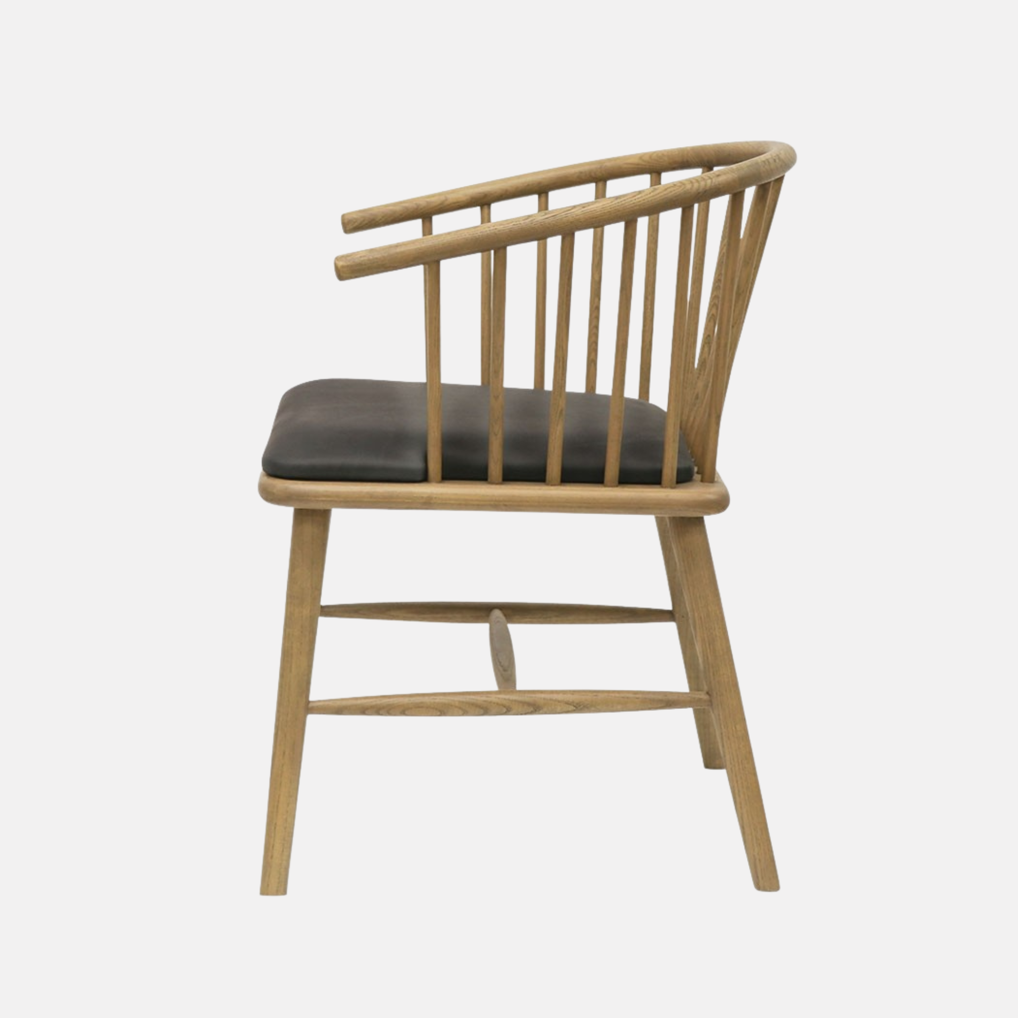 Ankara Dining Chair -Black Leather