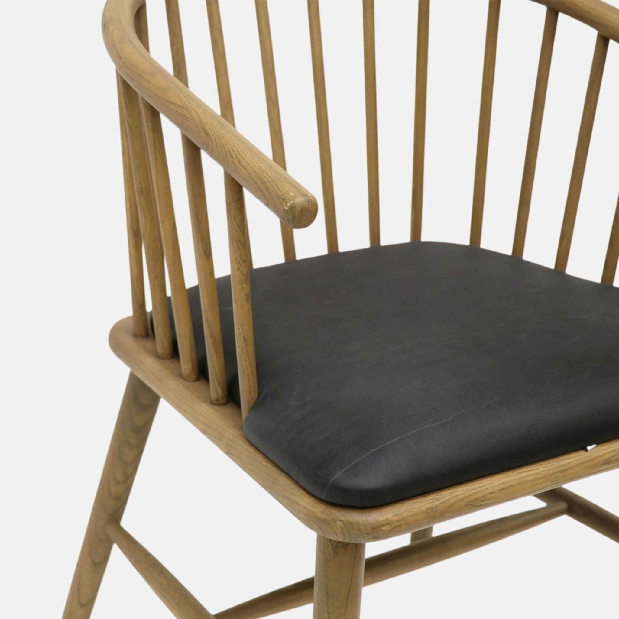 Ankara Dining Chair -Black Leather
