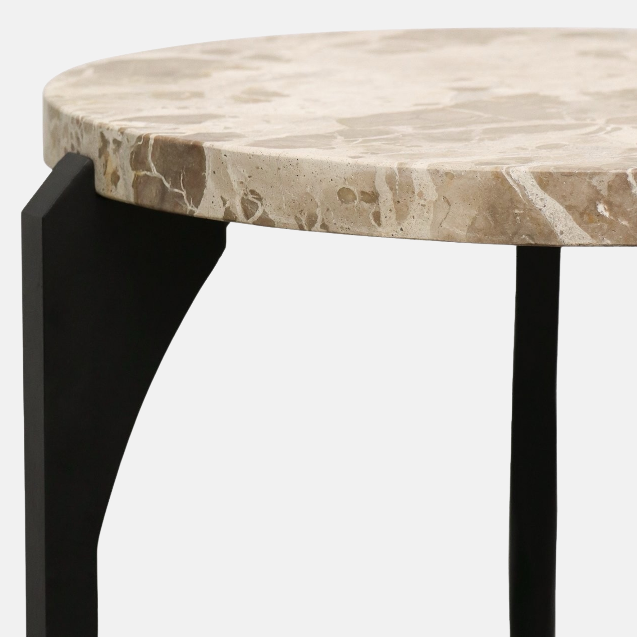 Ariana Round Marble Coffee Table - Beige