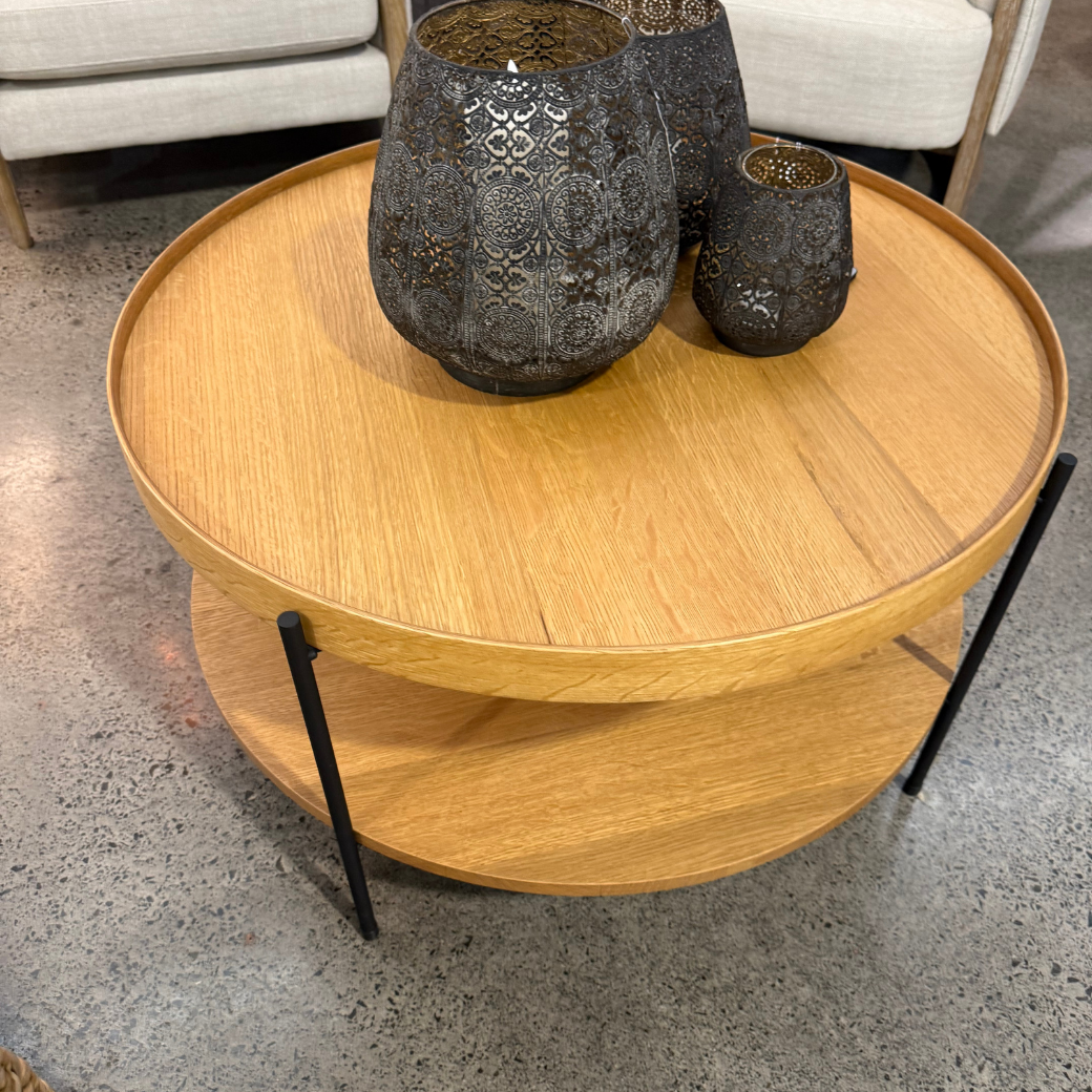 Arlo Two Tier Oak Coffee Table