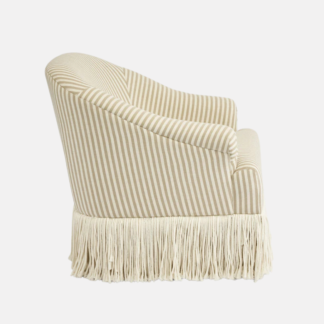 Atelier Fringed Stripe Armchair