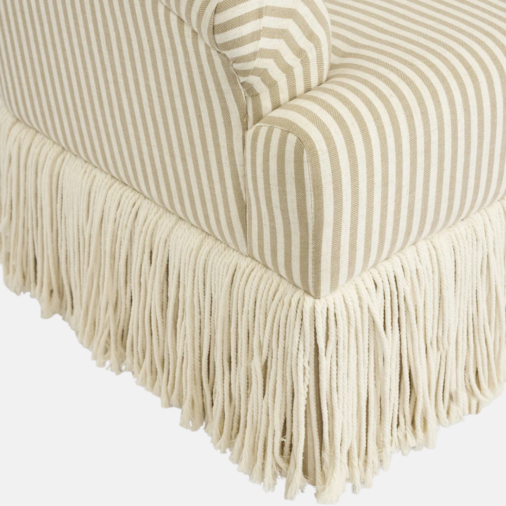 Atelier Fringed Stripe Armchair