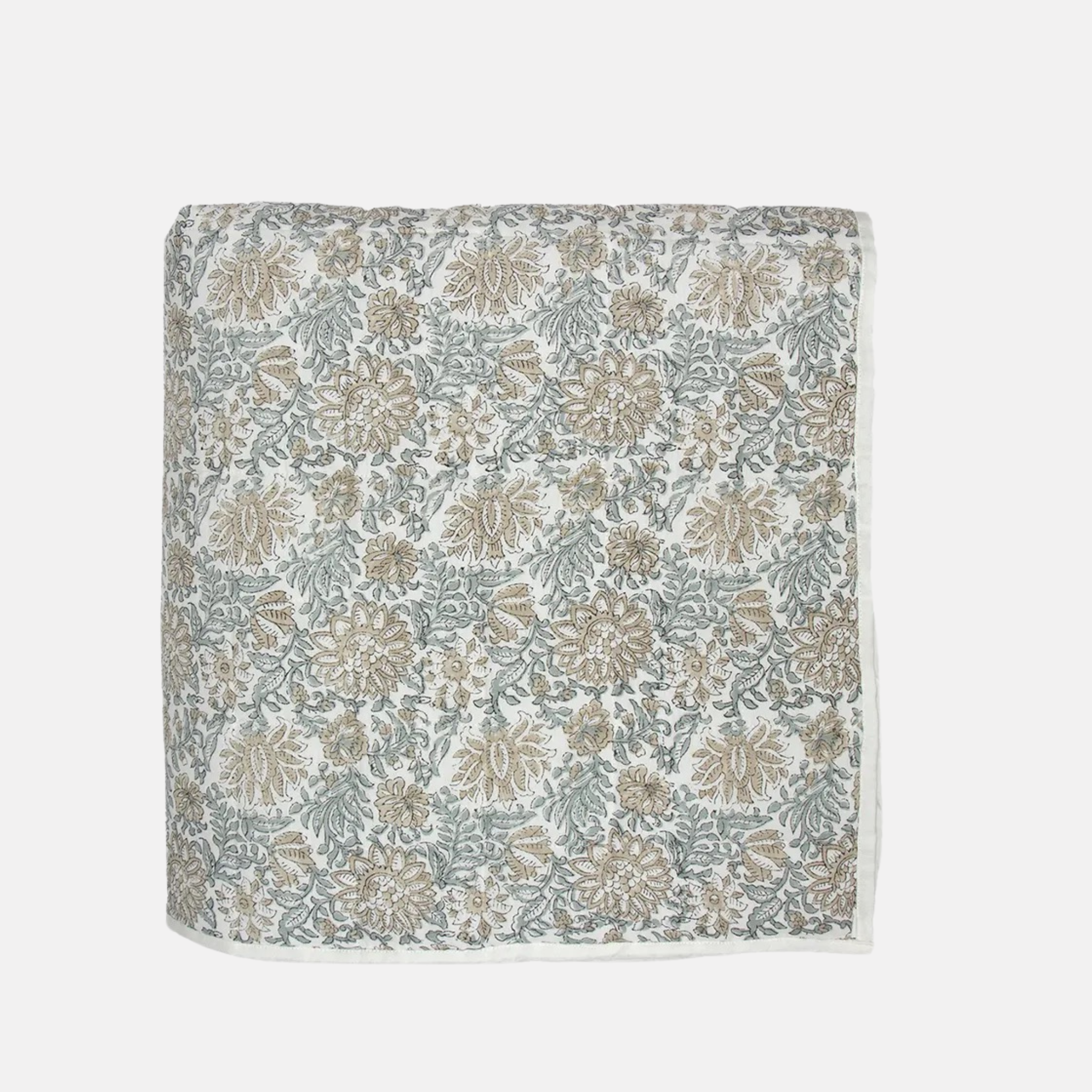 Athena Floral Eiderdown - Blue/Natural