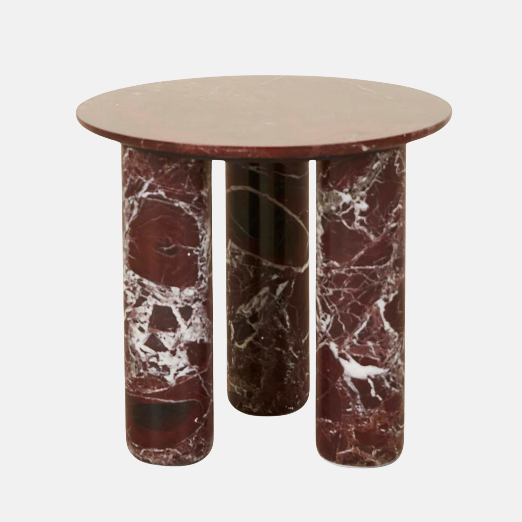 Atlas Marble Side Table - Rouge