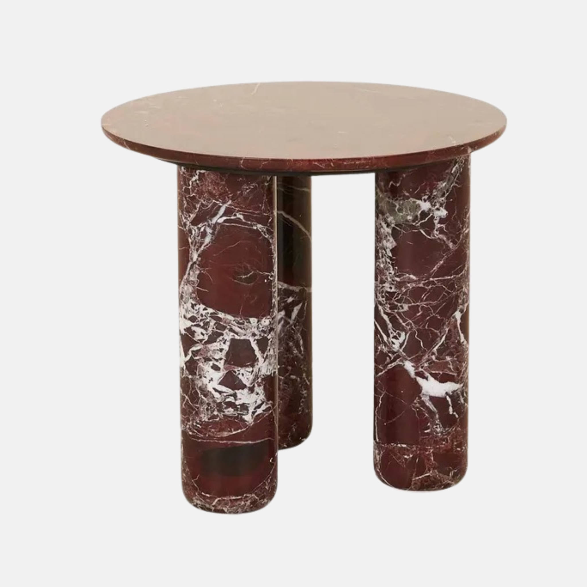 Atlas Marble Side Table - Rouge