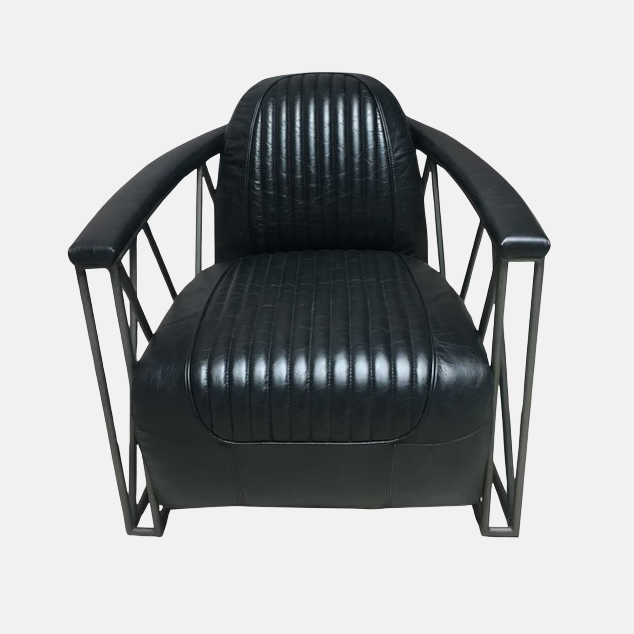 B52 Leather Armchair - Black