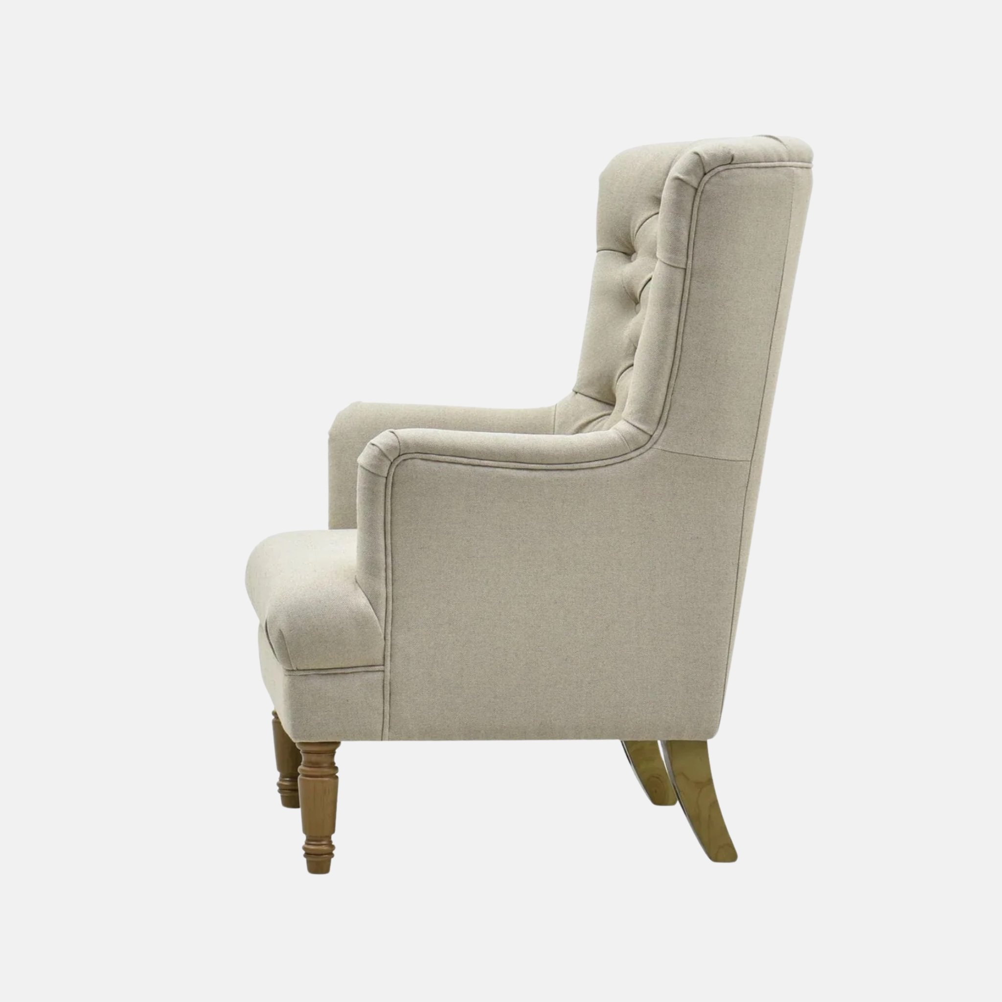 Bayside Buttoned Arm Chair - Linen