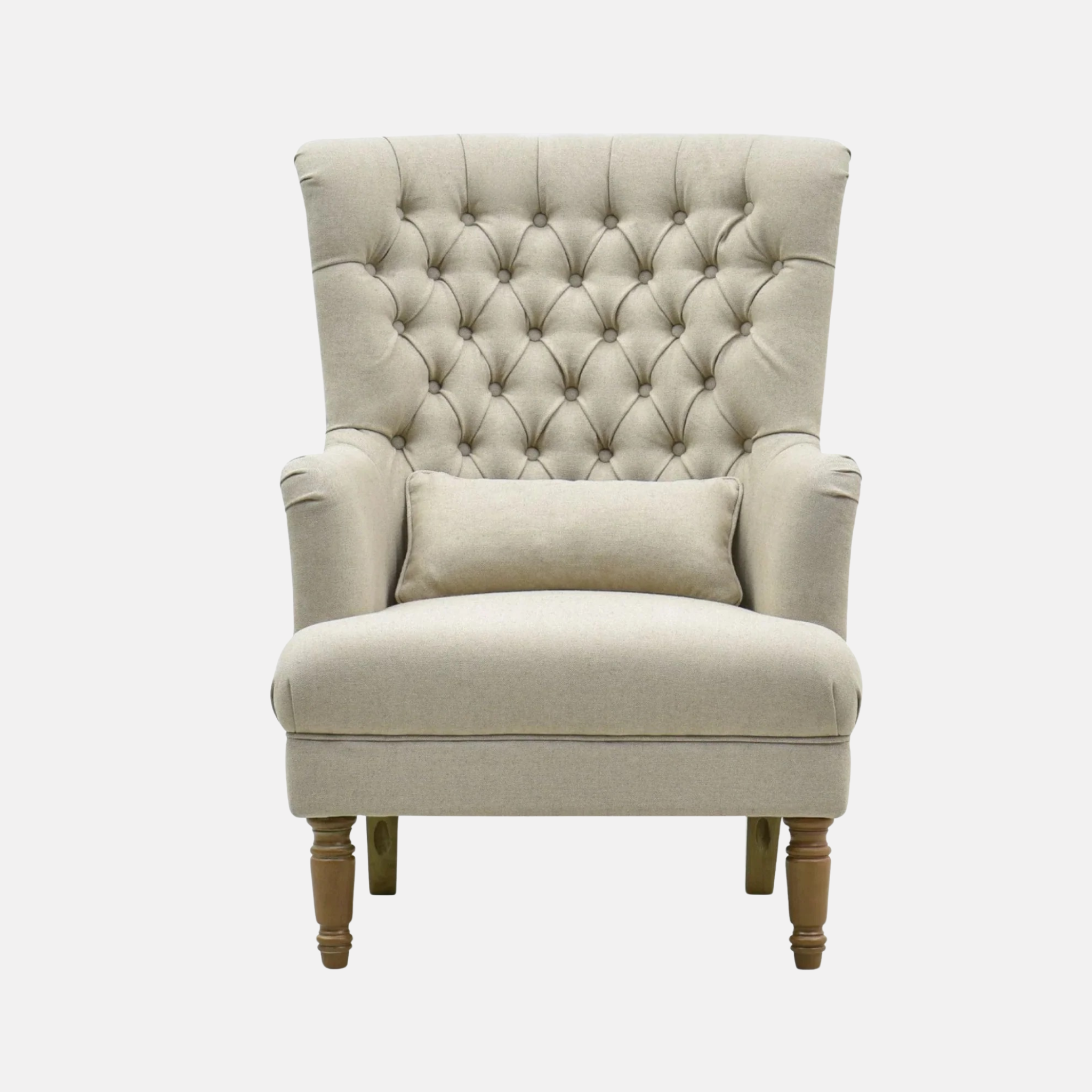 Bayside Buttoned Arm Chair - Linen