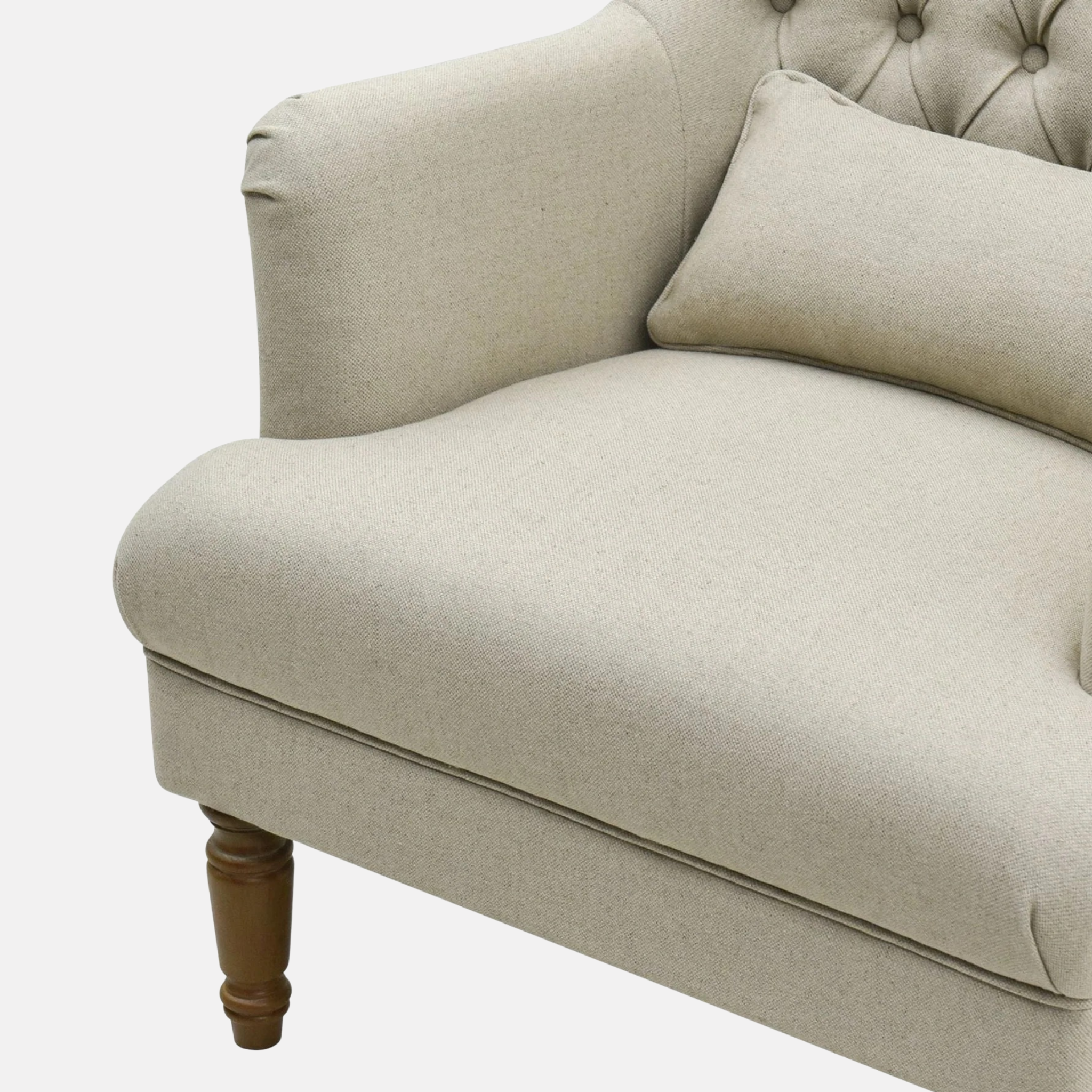 Bayside Buttoned Arm Chair - Linen