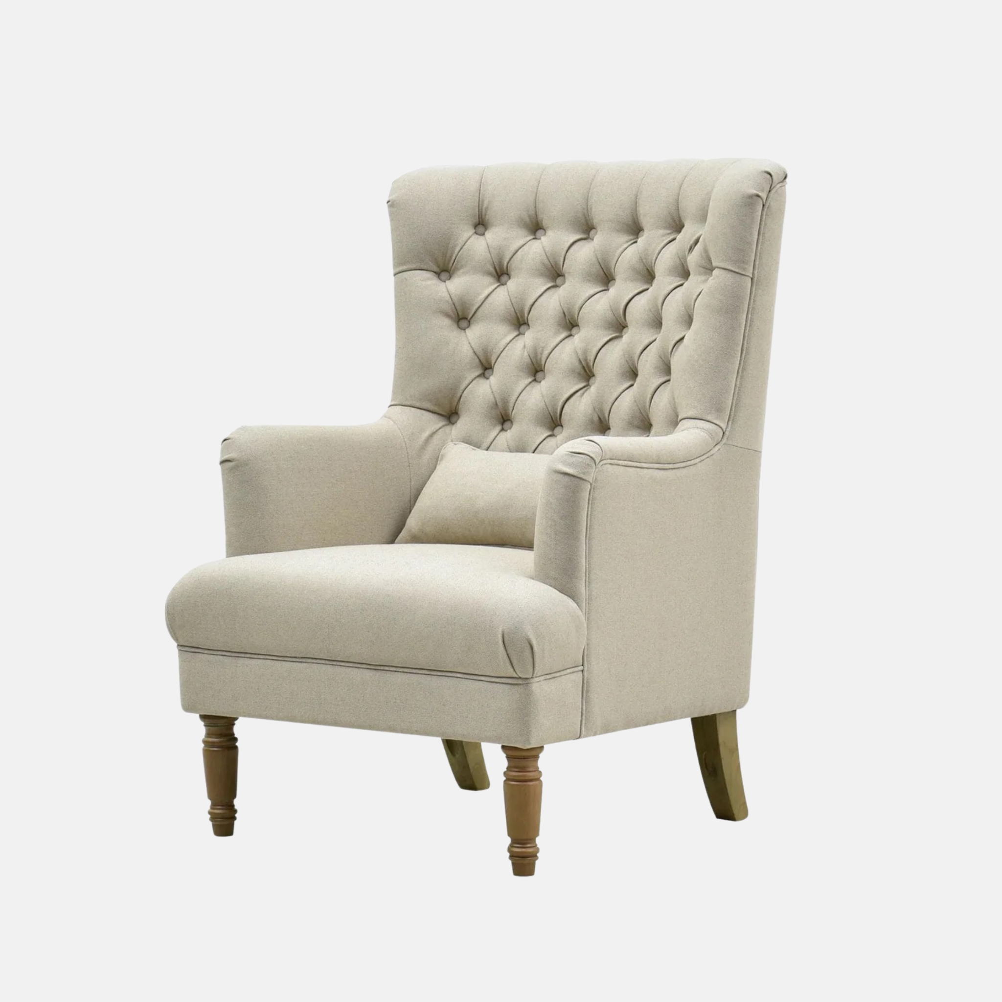 Bayside Buttoned Arm Chair - Linen