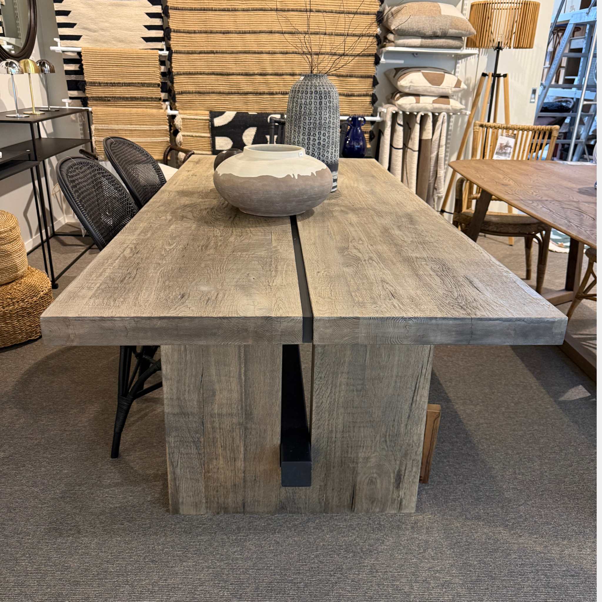 Berlin Dining Table - Silvered Oak