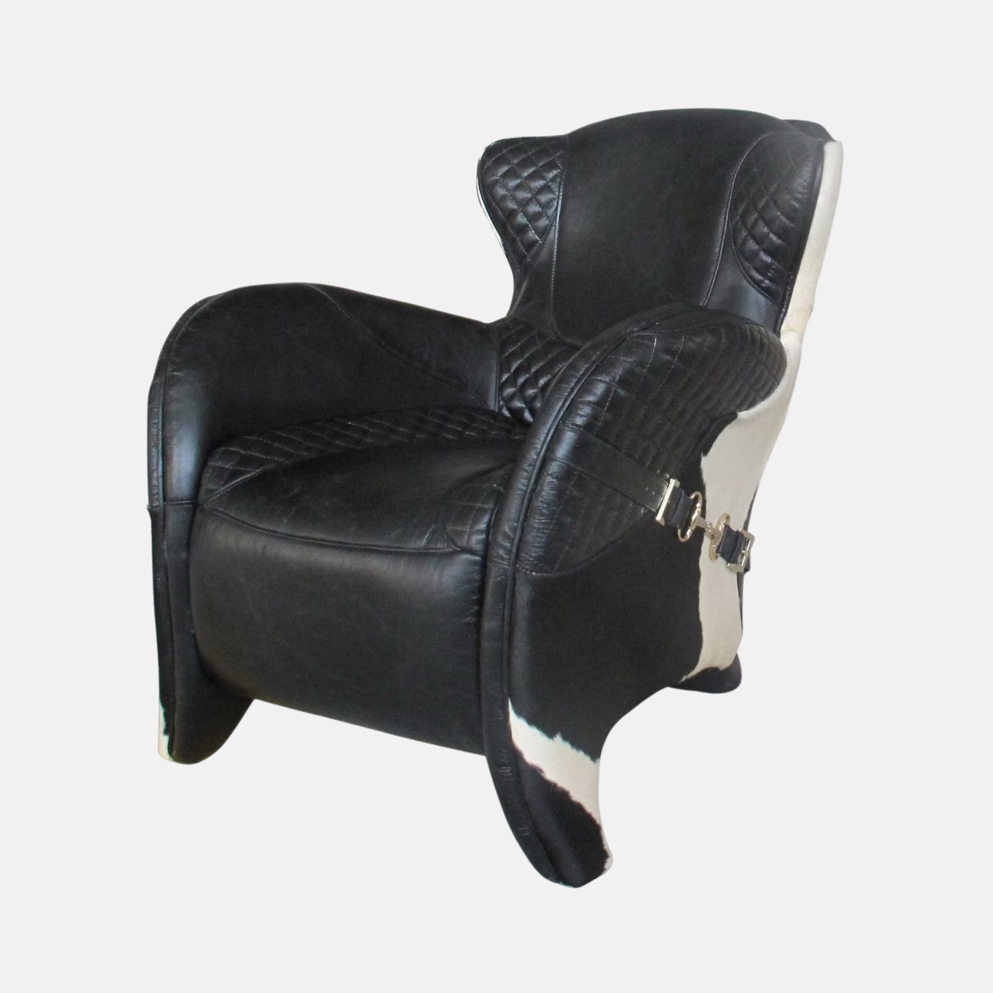 Rodeo Leather & Hide Armchair - Black